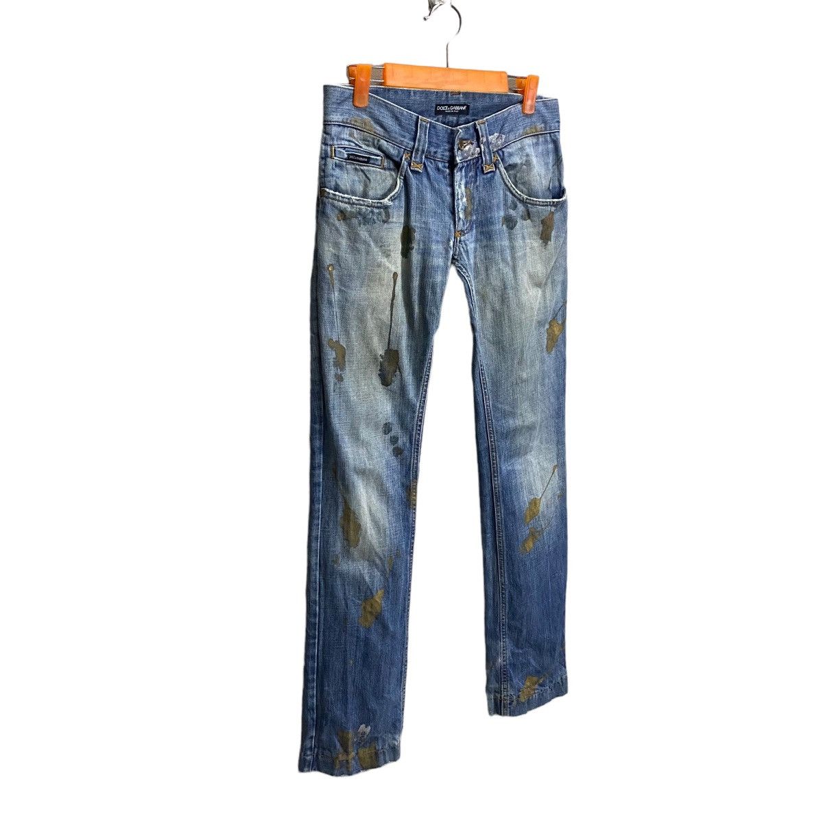 Dolce & Gabbana Dolce & Gabbana paint distressed denim Size US 31 - 4 Thumbnail