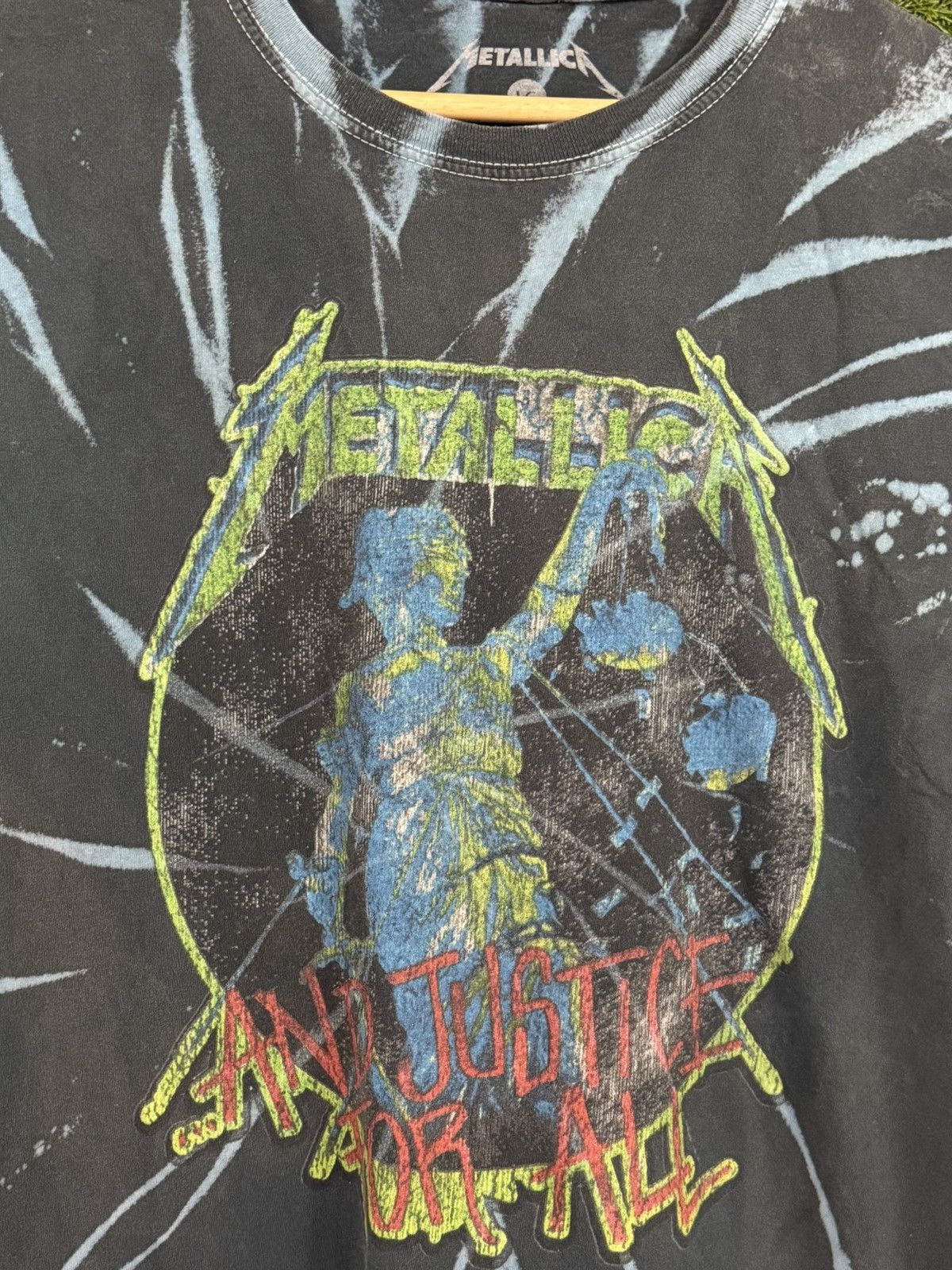 Metallica Vintage Metallica Justice Tie Dye Black Metal Logo Tee Large Size US L / EU 52-54 / 3 - 4 Thumbnail