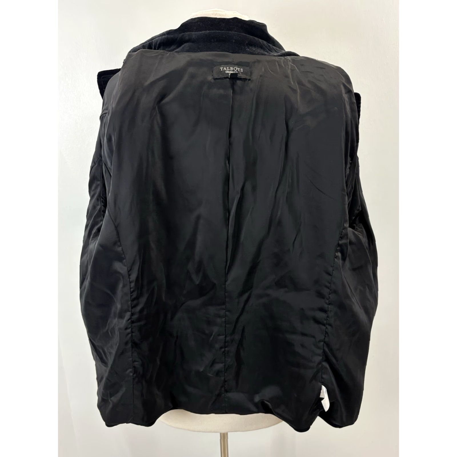 Talbots VINTAGE Talbots Velvet Jacket Women’s Plus Size 22W Black Casual Business Party 80s Womens Size 3XL / US 20-22 - 7 Thumbnail