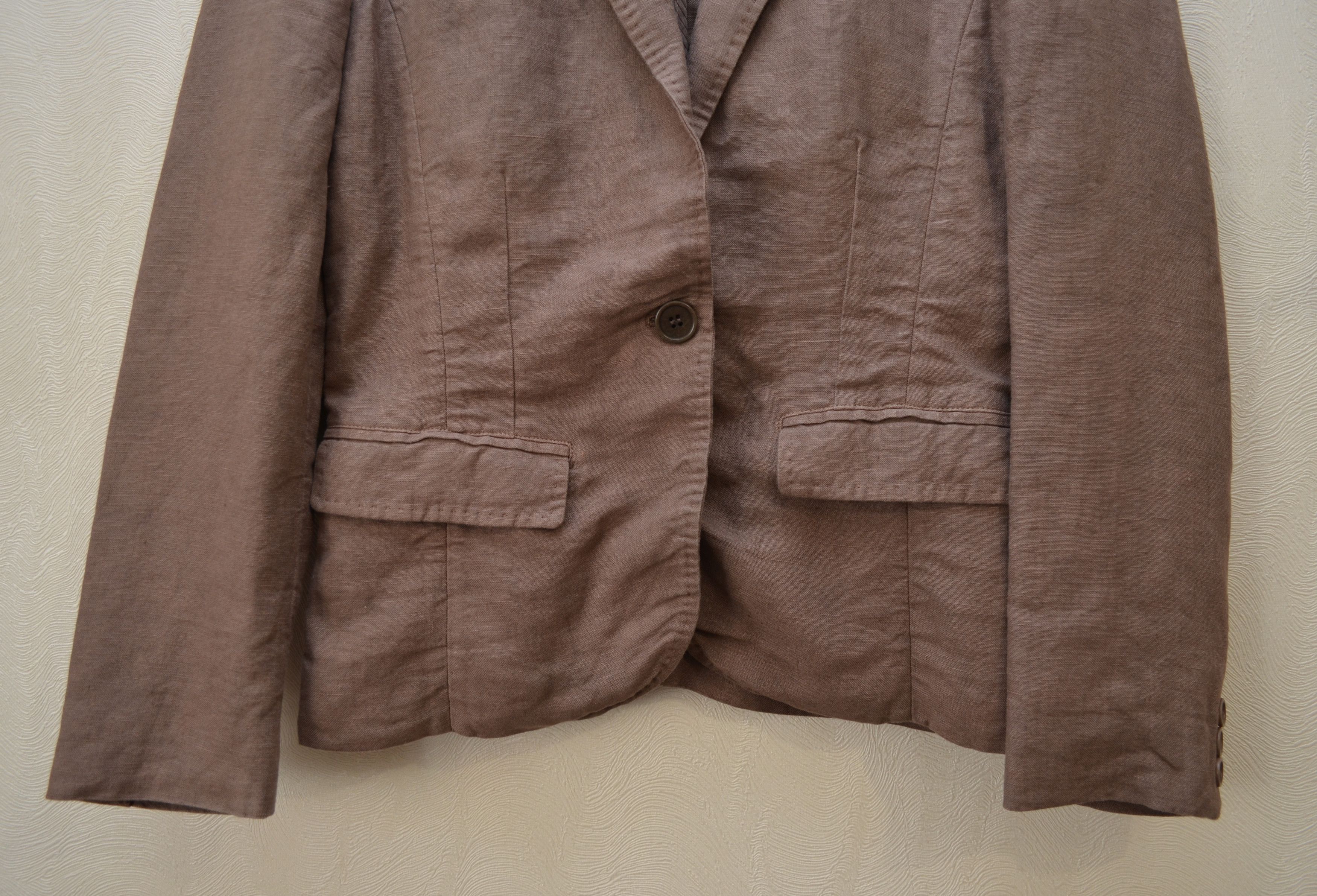 C.P. Company × Designer × Vintage CP Company Womens 100% Linen Brown Blazer Jacket Size M / US 6-8 / IT 42-44 - 3 Thumbnail
