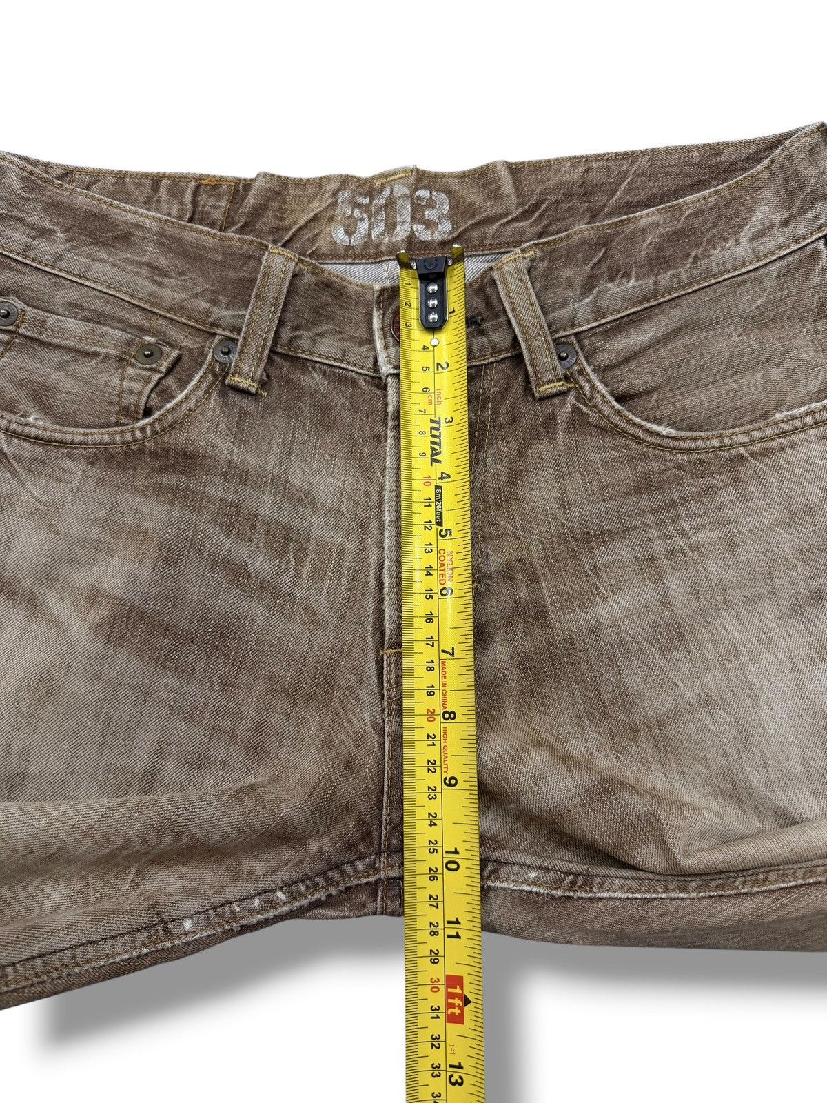 Edwin Vintage EDWIN 503 Blue Trip | Faded Brown Wash | W33 Size US 33 - 16 Thumbnail