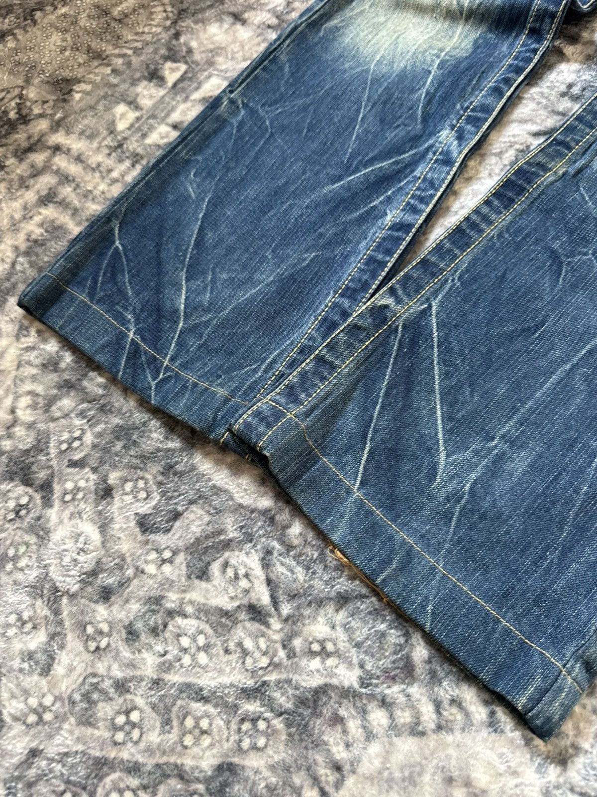 Hysteric Glamour Studio R.P Embroidered Bold Stitched Wide Flared Jeans Size US 28 / EU 44 - 20 Thumbnail