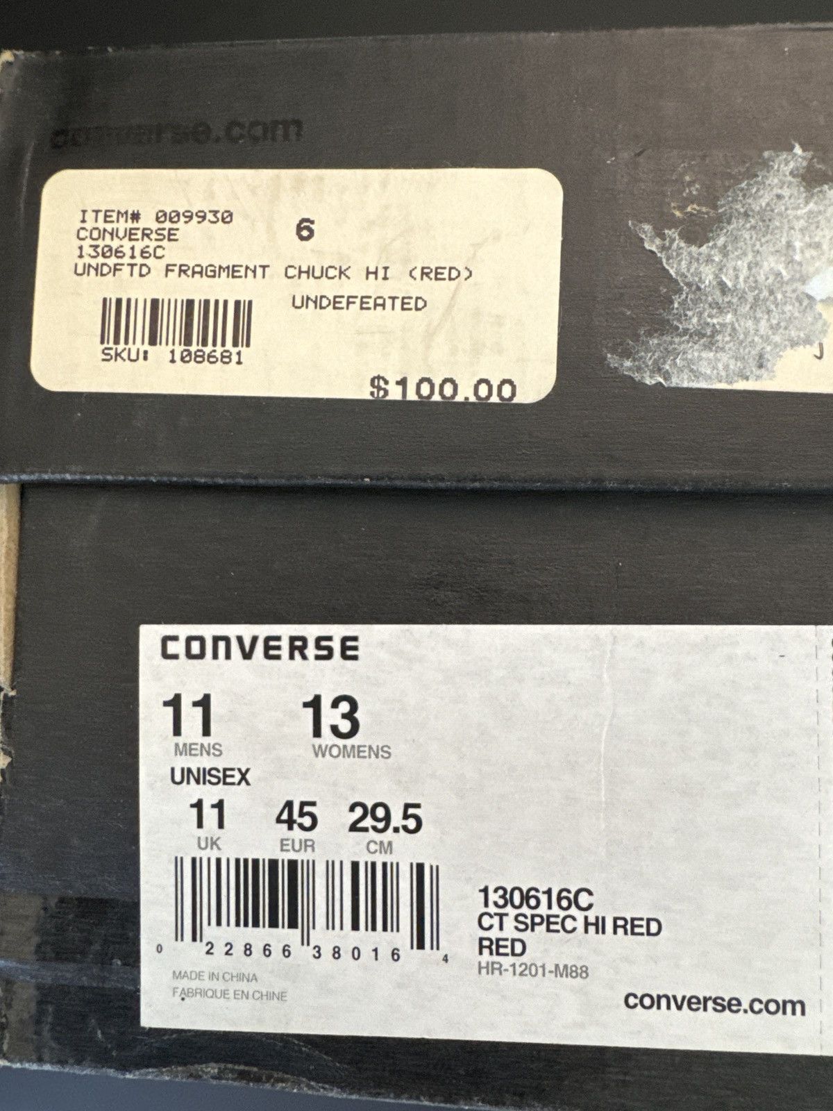 Converse × Fragment Design CONVERSE CT SPEC HI RED X UNDFTD X FRAGMENT Size US 11 / EU 44 - 7 Thumbnail