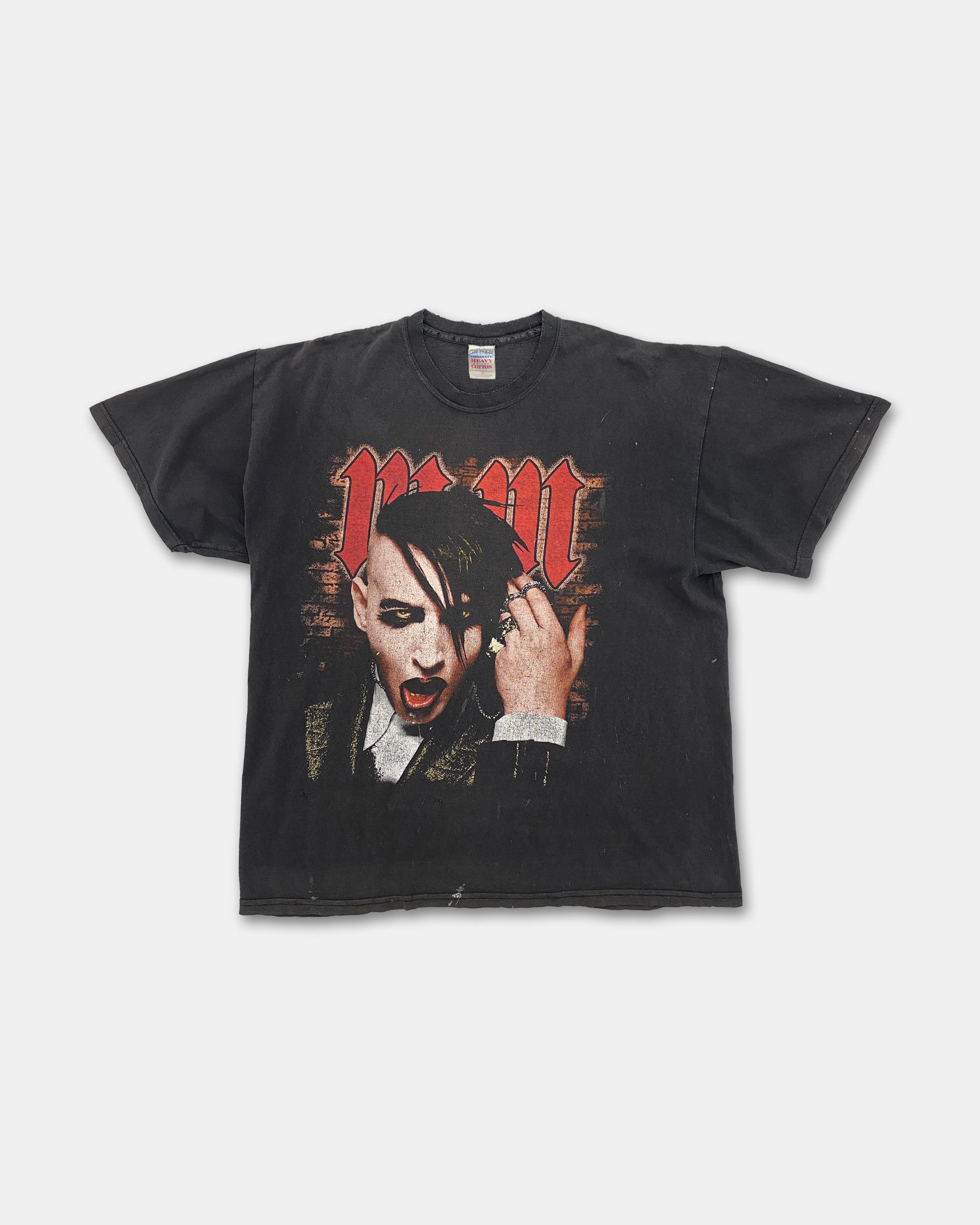 Vintage Marilyn Manson 2000s Trashed Band T-Shirt Size US XL / EU 56 / 4 - 1 Thumbnail