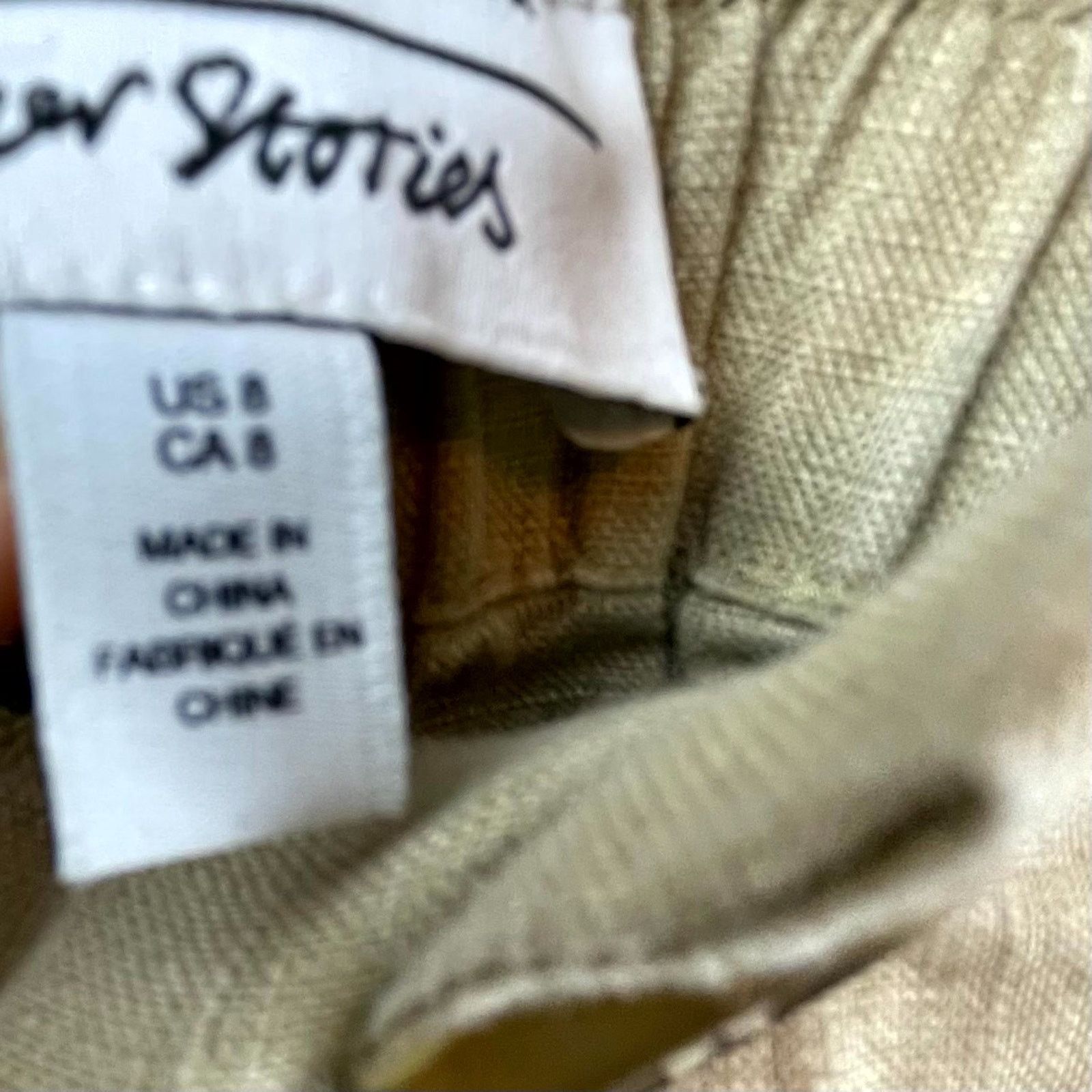 & Other Stories & Other Stories Shorts Womens 8 Beige Linen Elastic Waist Size 30" / US 8 / IT 44 - 7 Thumbnail