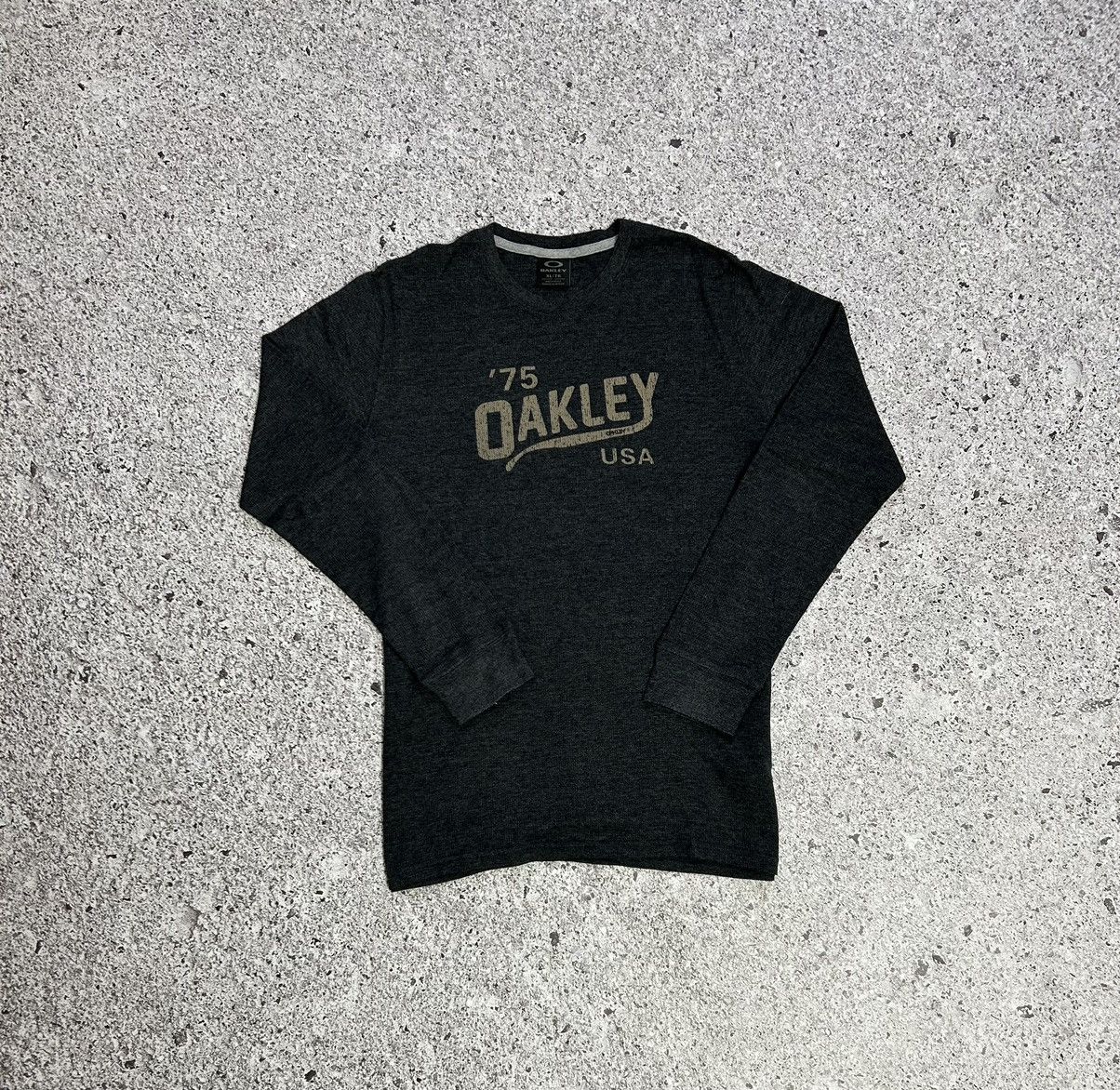 Oakley × Vintage 🏄‍♂️ Vintage 90s Oakley USA ‘75 Surfing Retro Y2K Long Sleeve Size US XL / EU 56 / 4 - 2 Thumbnail