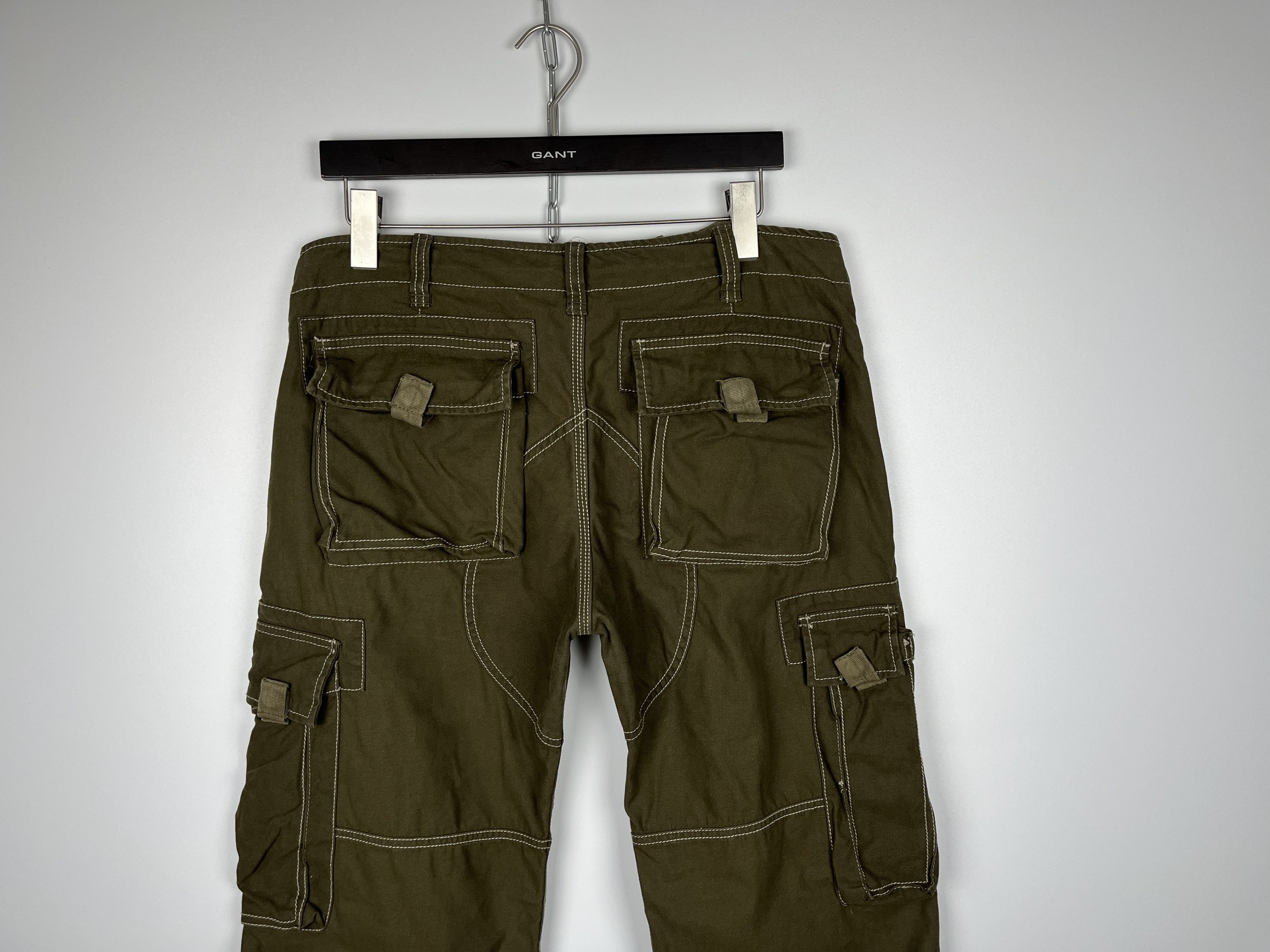 Vintage Vintage Avant Garde Cargo Bondage Multi-Pocket Pants Size US 33 - 18 Thumbnail