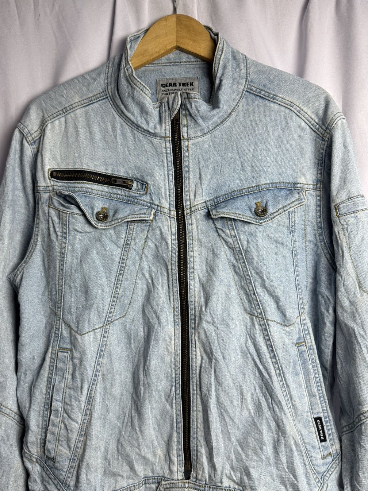 If Six Was Nine × Japanese Brand × Le Grande Bleu (L.G.B.) Japanese Gear Trex Soft Denim Jacket Size US L / EU 52-54 / 3 - 2 Thumbnail