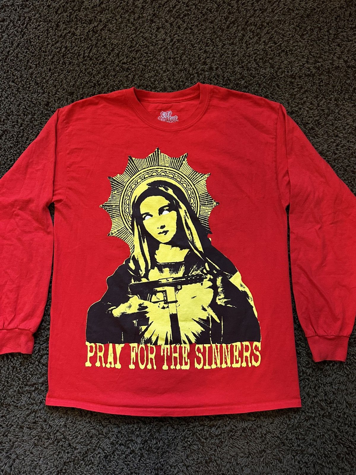 City Morgue RARE 2018 City Morgue Pray For The Sinners Red LS Shirt L Size US L / EU 52-54 / 3 - 1 Thumbnail