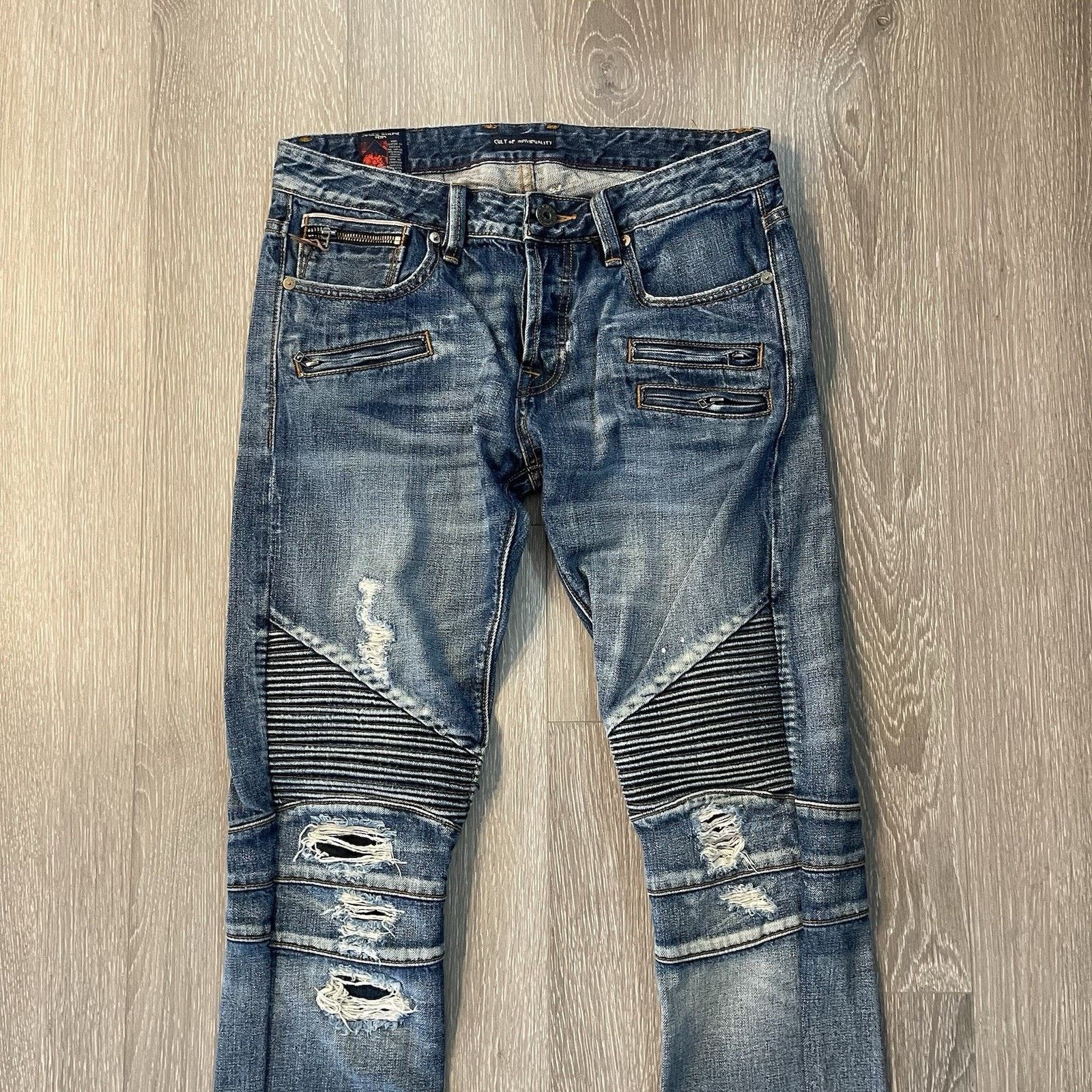 Cult Of Individuality Cult of Individuality Jeans 32x34 Rebel Cycle Moto Selvedge Size US 32 / EU 48 - 5 Thumbnail