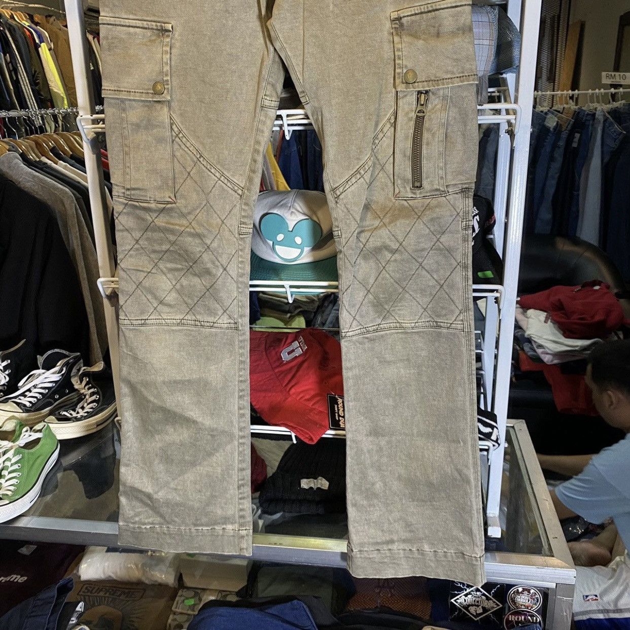 Tete Homme TETE HOMME DOUBLE KNEE CARGO PANTS Size US 29 - 4 Thumbnail
