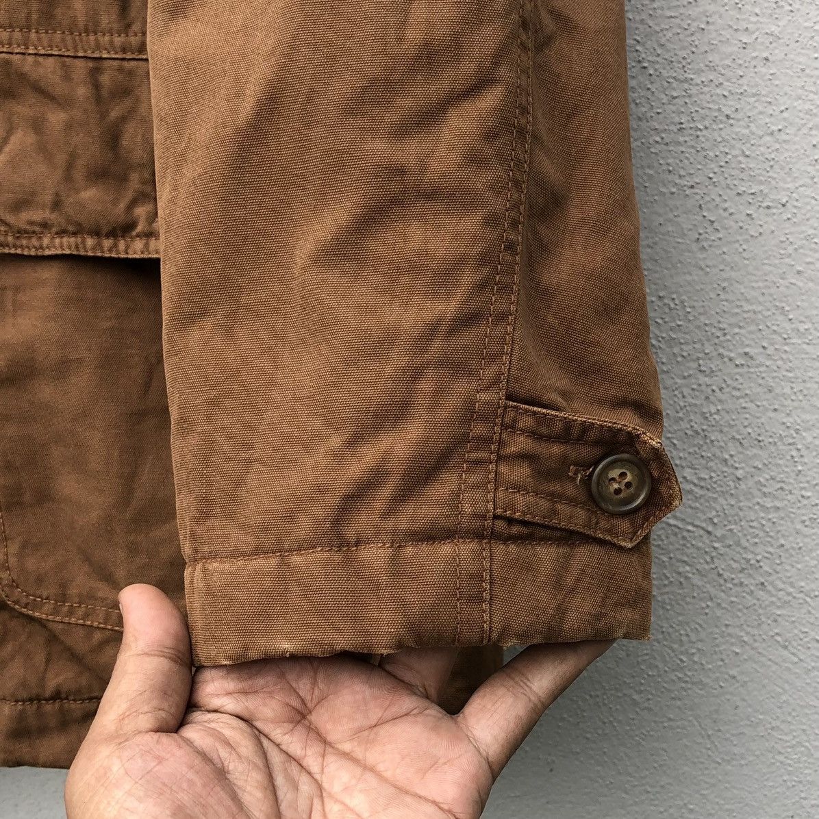 Vintage Vintage Canvas Brown Button Up Collar Coduray Chore Jacket Size US L / EU 52-54 / 3 - 10 Thumbnail