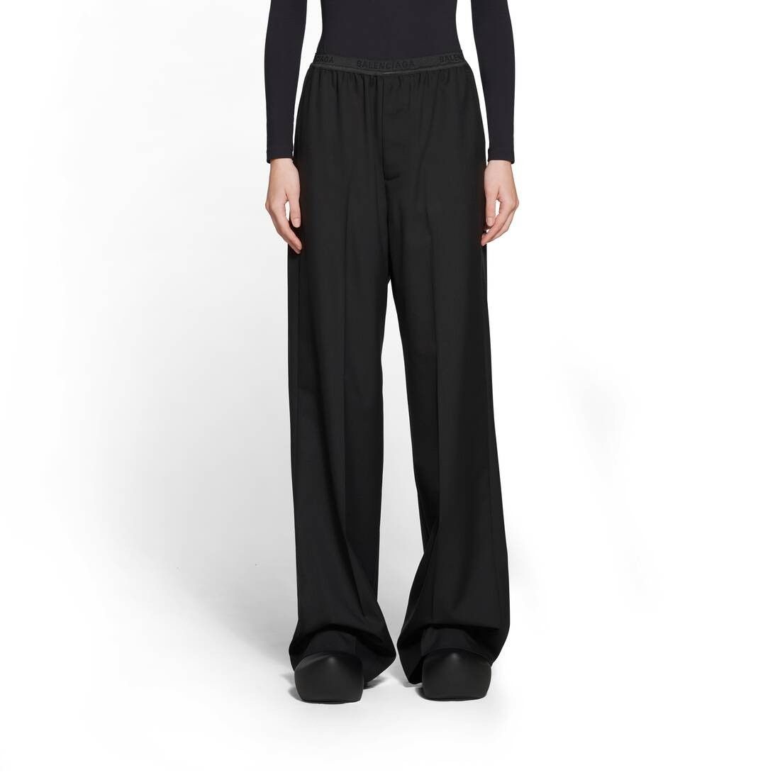 Balenciaga o1bcso1str0426 Elastic Pants in Black Size 25" / US 0 / IT 36 - 5 Thumbnail