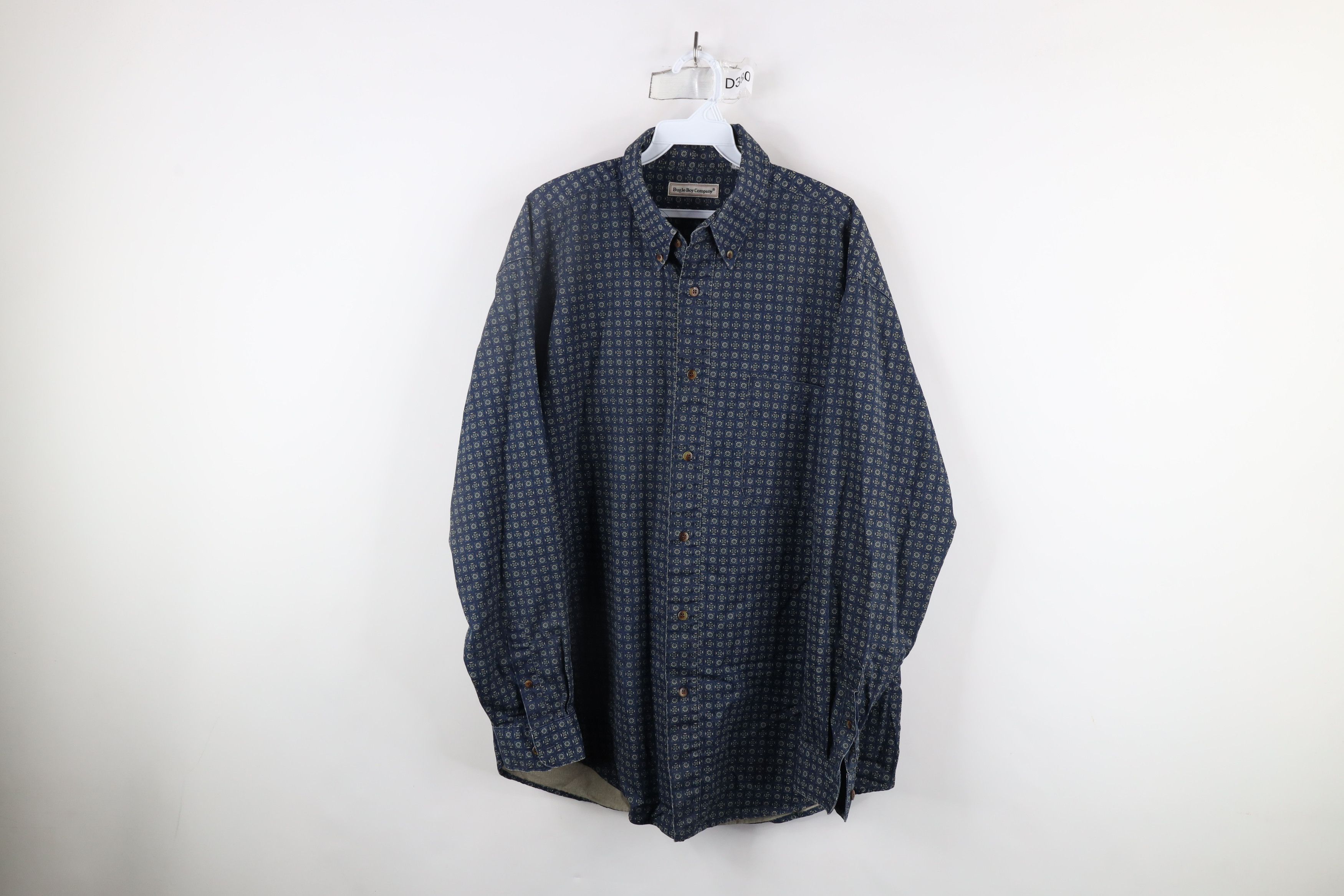 Vintage Vintage 90s Streetwear All Over Print Button Down Shirt Size US L / EU 52-54 / 3 - 1 Thumbnail