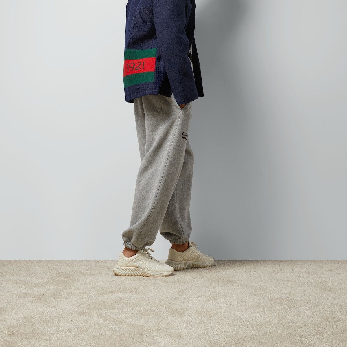 Gucci o1s1wg110925 Cotton Sweatpant With Print in Grey Size US 32 / EU 48 - 6 Thumbnail