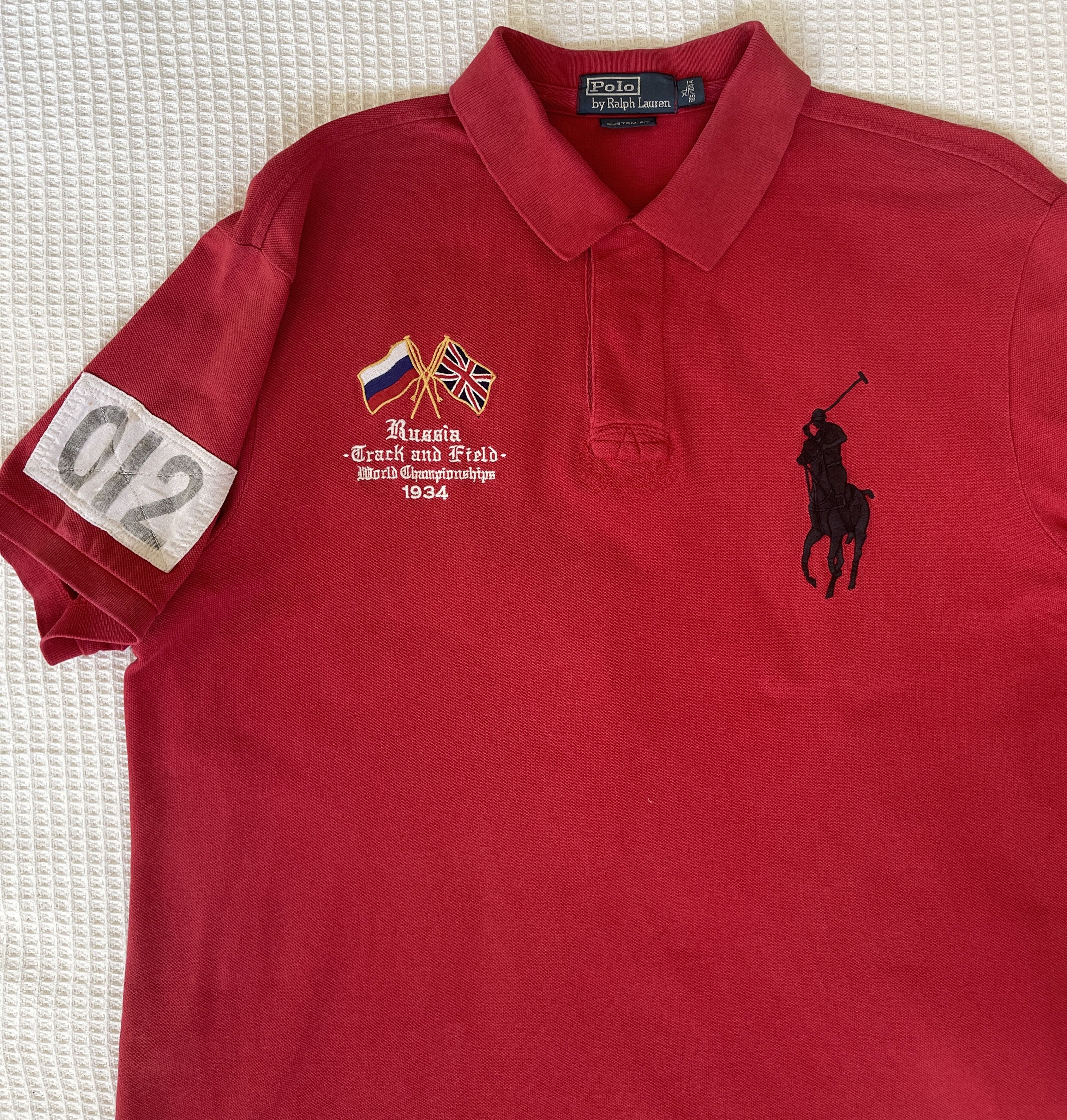 Polo Ralph Lauren Embroidery🔥POLO RALPH LAUREN🔥Chief Keef RUSSIA 012 Polo Tee Size US XL / EU 56 / 4 - 19 Thumbnail
