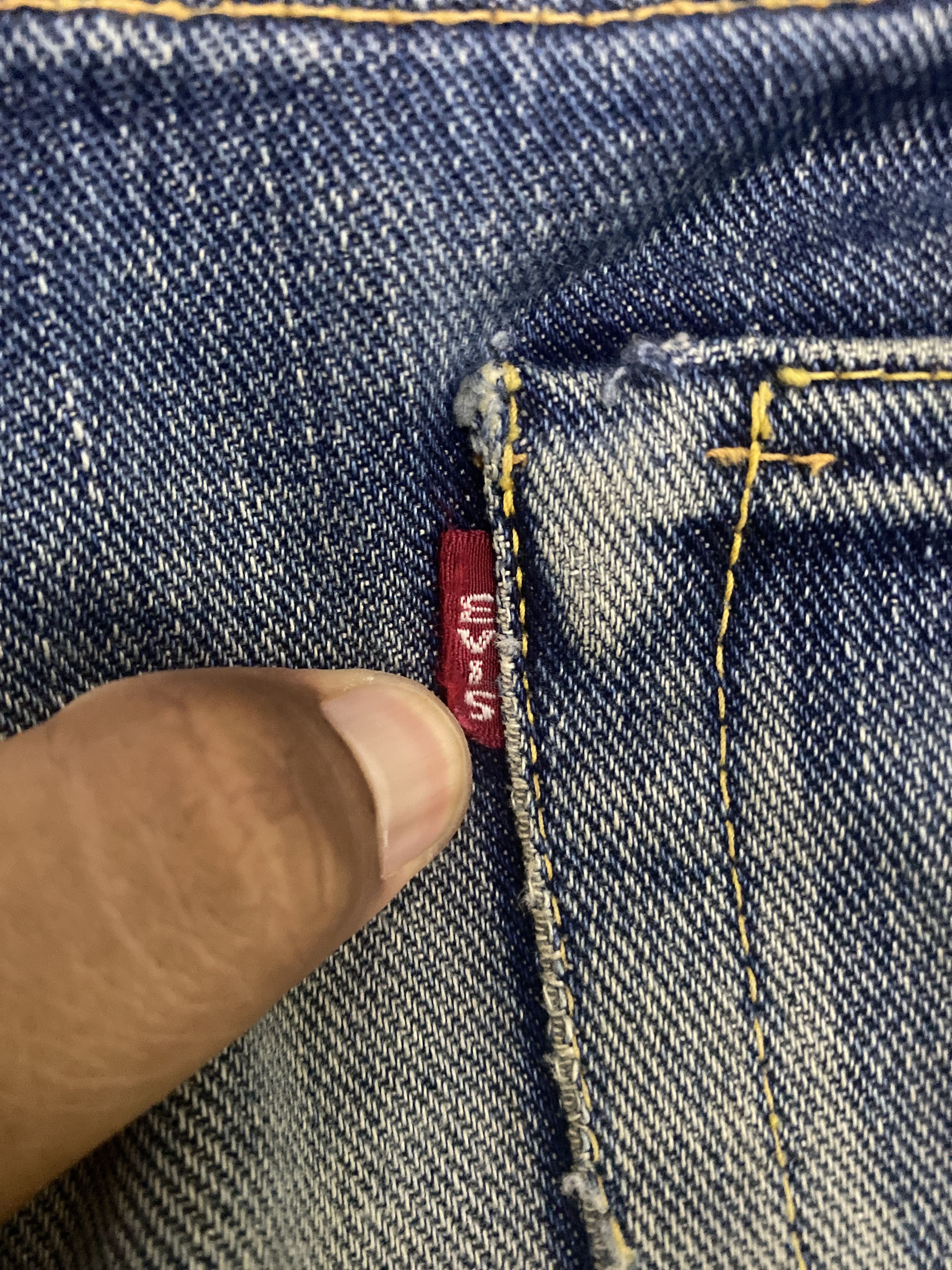 Evisu THRASHED CUSTOM VINTAGE EVISU SELVEDGE DENIM LOT 2504XX Size US 31 - 11 Thumbnail
