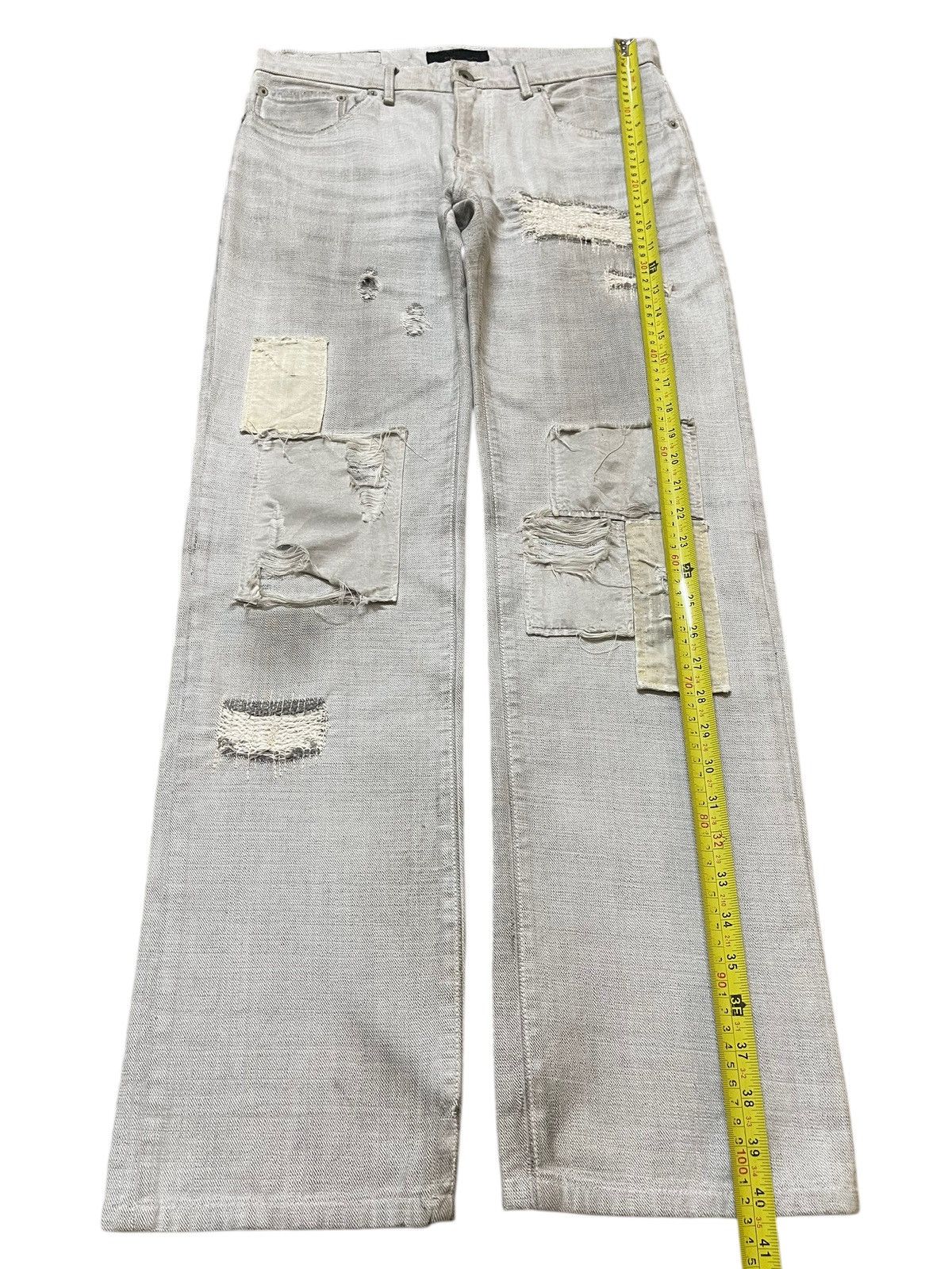 14th Addiction Vintage Japanese Helb Mud Faded Wash Distress Patches Jeans Size US 31 - 15 Thumbnail