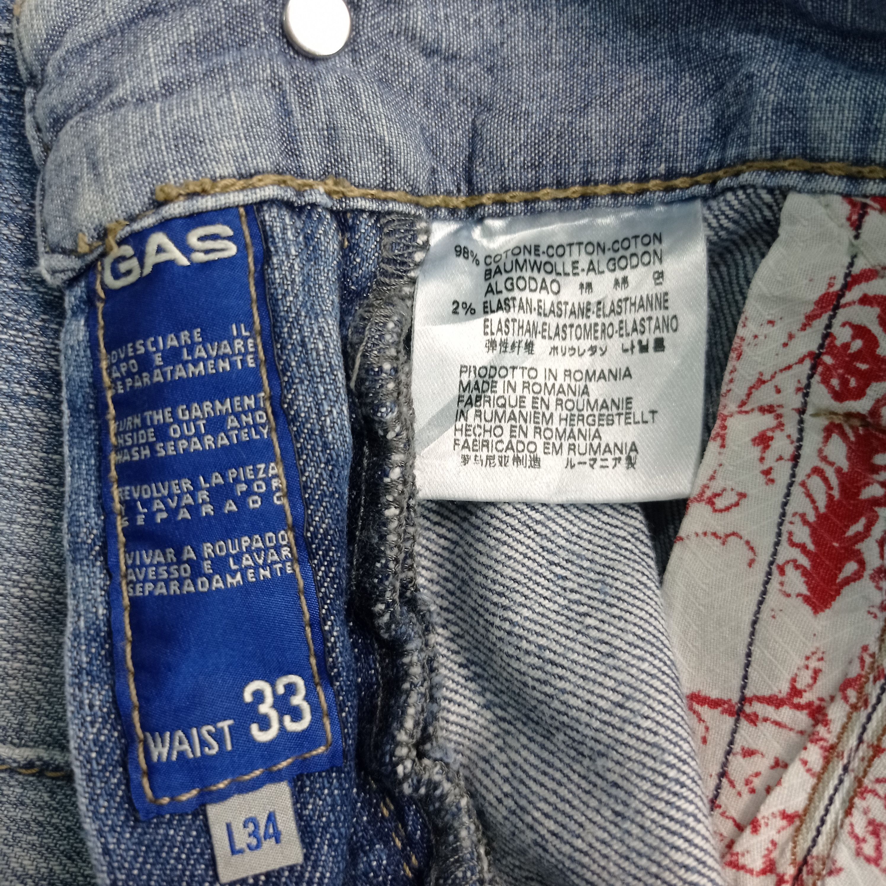GAS Vintage Gas Jeans Pants Size US 33 - 3 Thumbnail