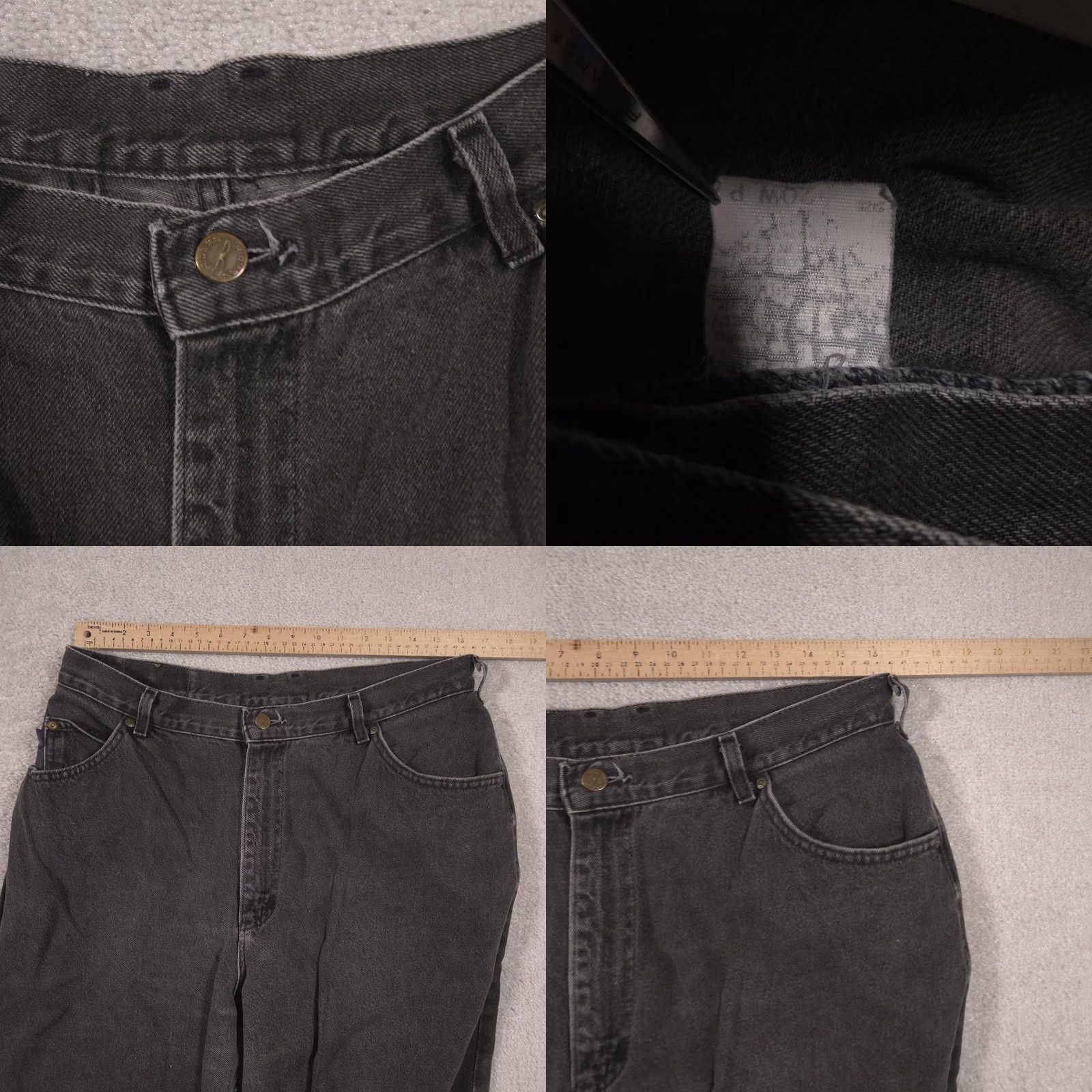 Vintage VINTAGE Riders by Lee Jeans Womens 20WP Charcoal Wash High Rise Relaxed Tapered Denim Size 42" / US 20 - 8 Thumbnail