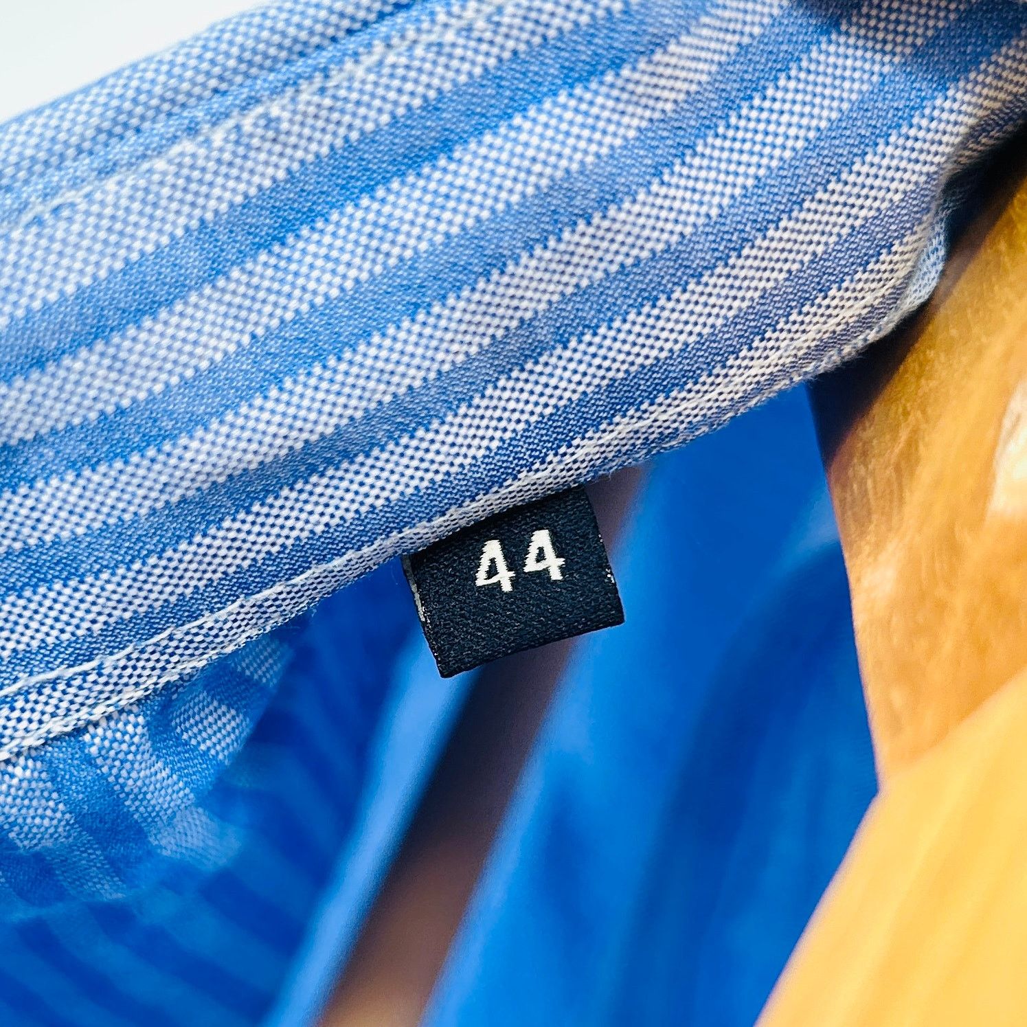 Rochas Blue White Thin Striped Cotton Button Down Dress Shirt Size US L / EU 52-54 / 3 - 7 Thumbnail