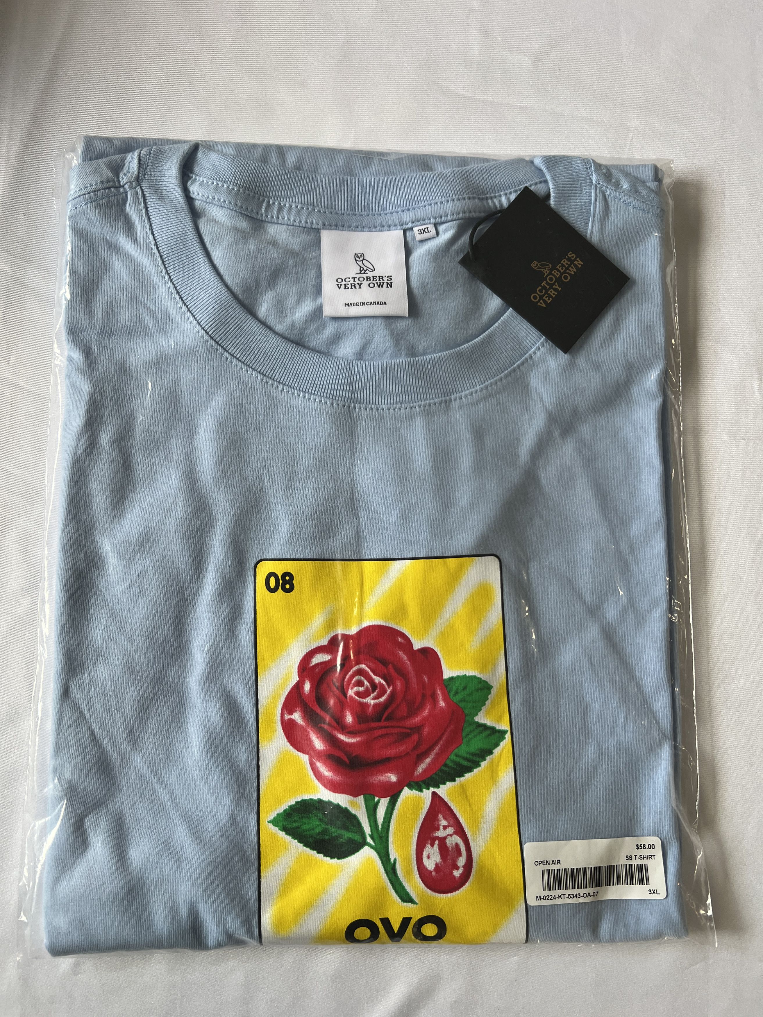 Drake *RARE* OVO SANDRA'S ROSE BABY BLUE T-SHIRT XXXL Size US XXL / EU 58 / 5 - 2 Thumbnail
