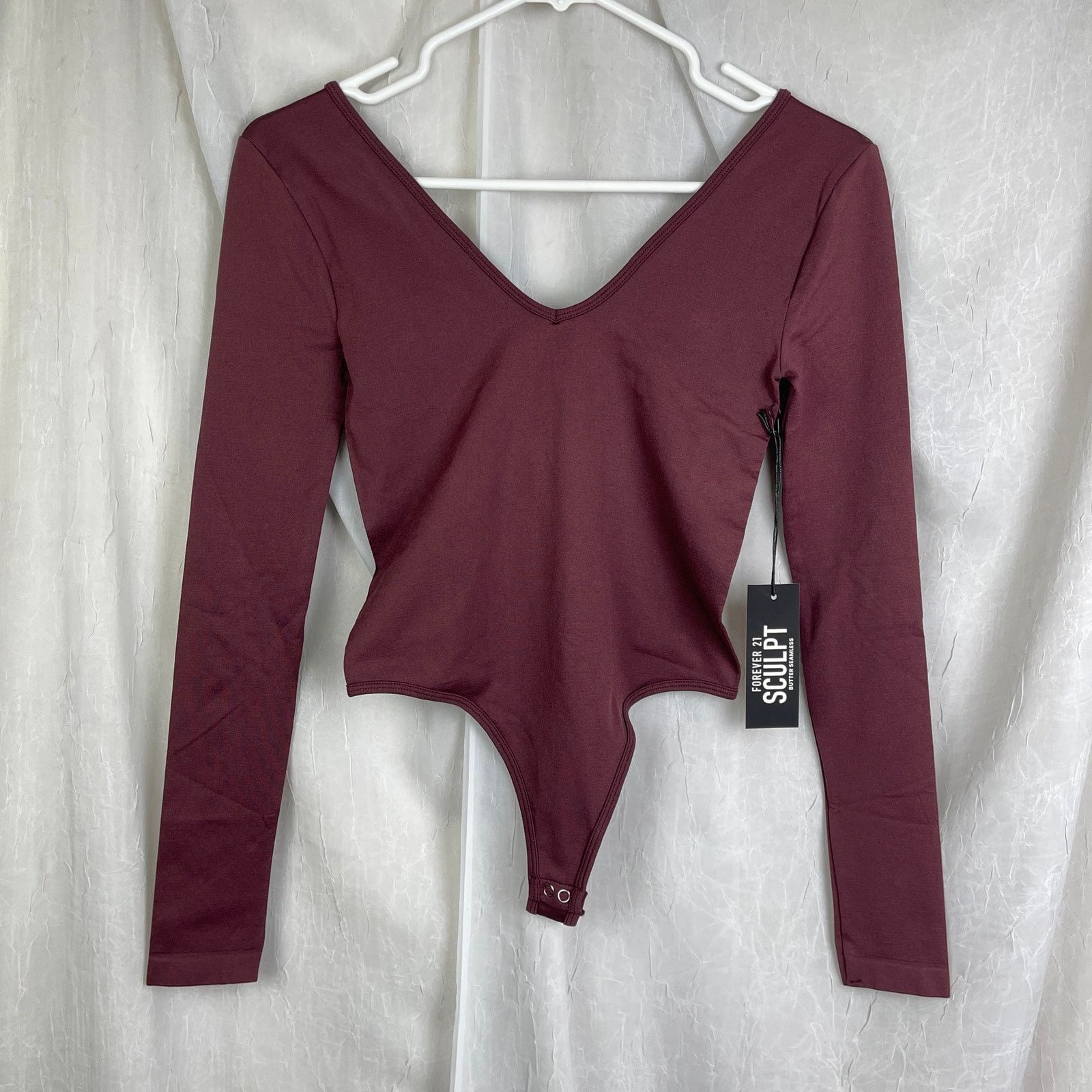 Forever 21 Forever 21 Sculpt Butter Seamless Thong Bodysuit V Purple S Size S / US 4 / IT 40 - 21 Thumbnail
