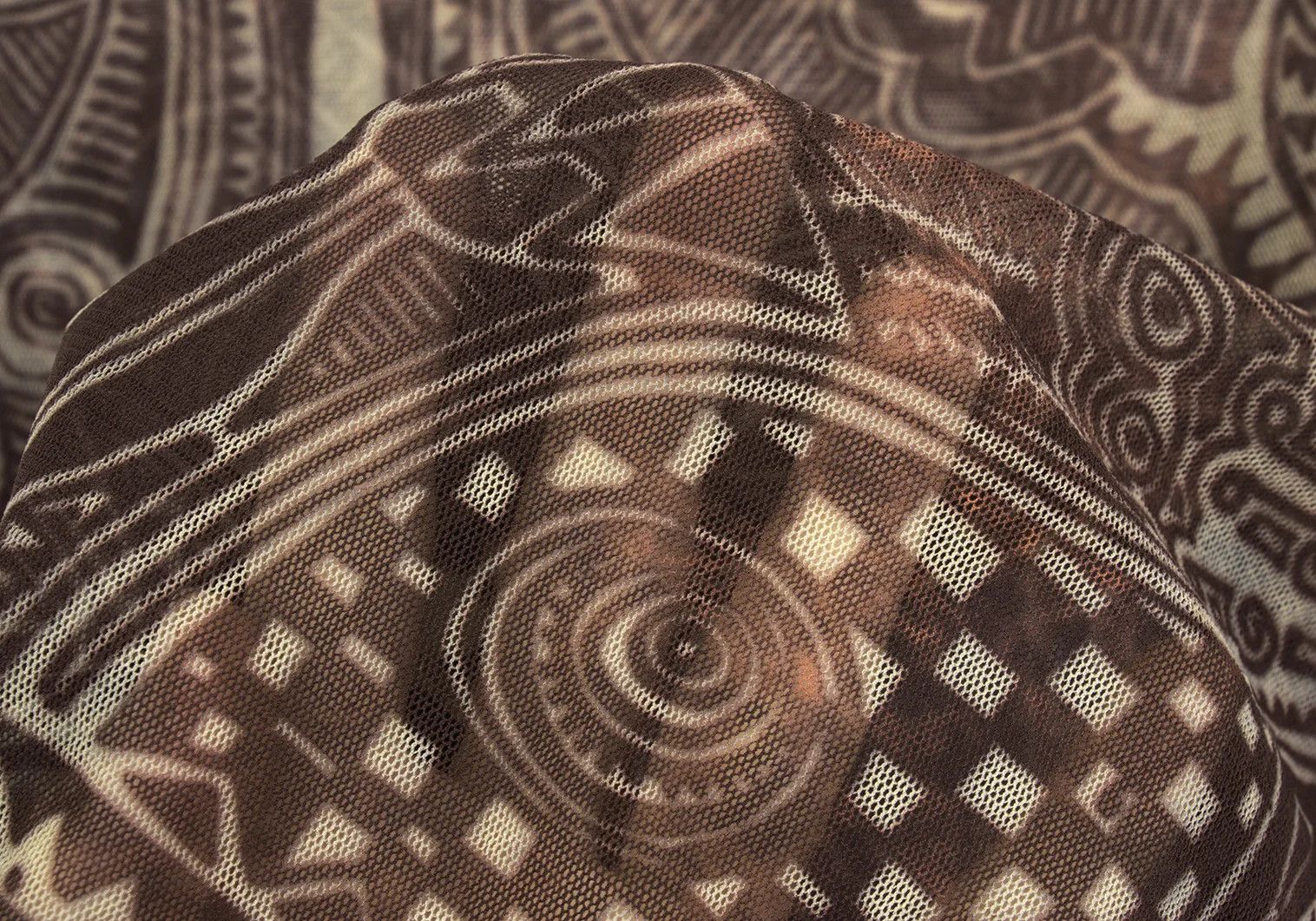 Jean Paul Gaultier Graphic Print Inside Out Power Net T-Shirt Brown 48 Size US M / EU 48-50 / 2 - 11 Thumbnail