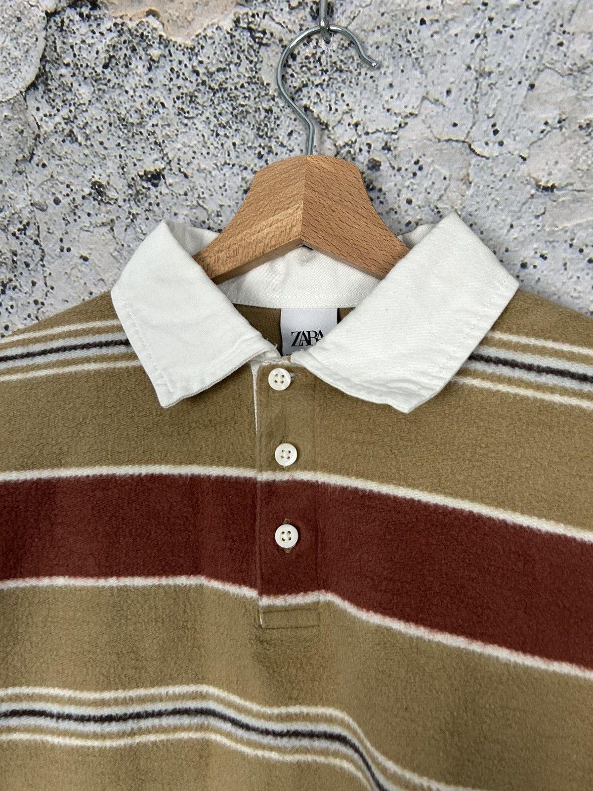 Zara Zara Stripe Rugby Polo Longsleeve Sweater Streetwear Size US M / EU 48-50 / 2 - 3 Thumbnail