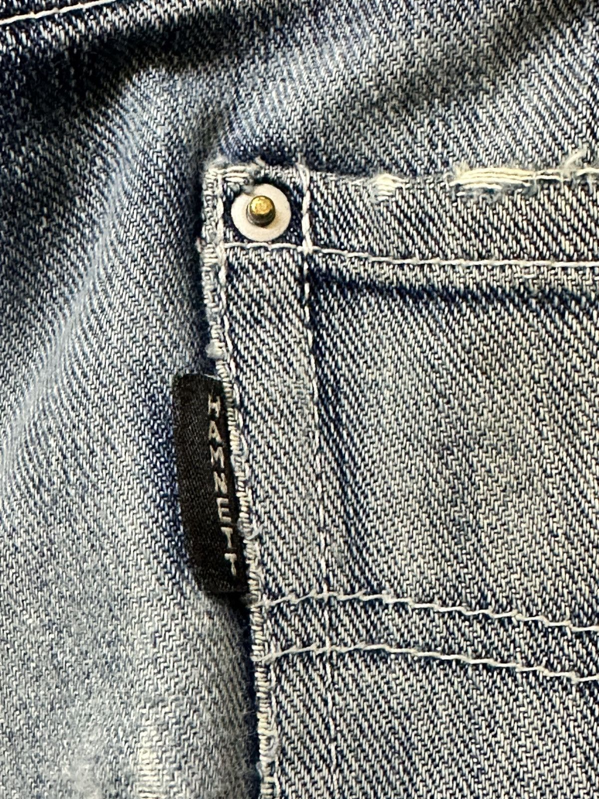 Katharine Hamnett London Vintage Hamnett Selvedge Faded Grunge Distressed Denim Size US 33 - 8 Thumbnail