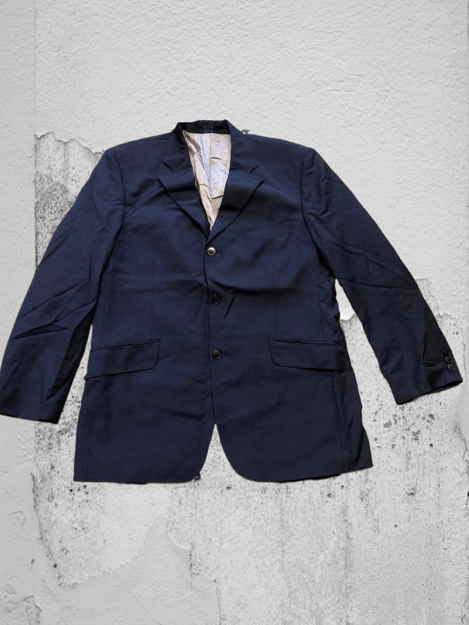 vintage jacket blue Balmain logo Streetwear Y2K