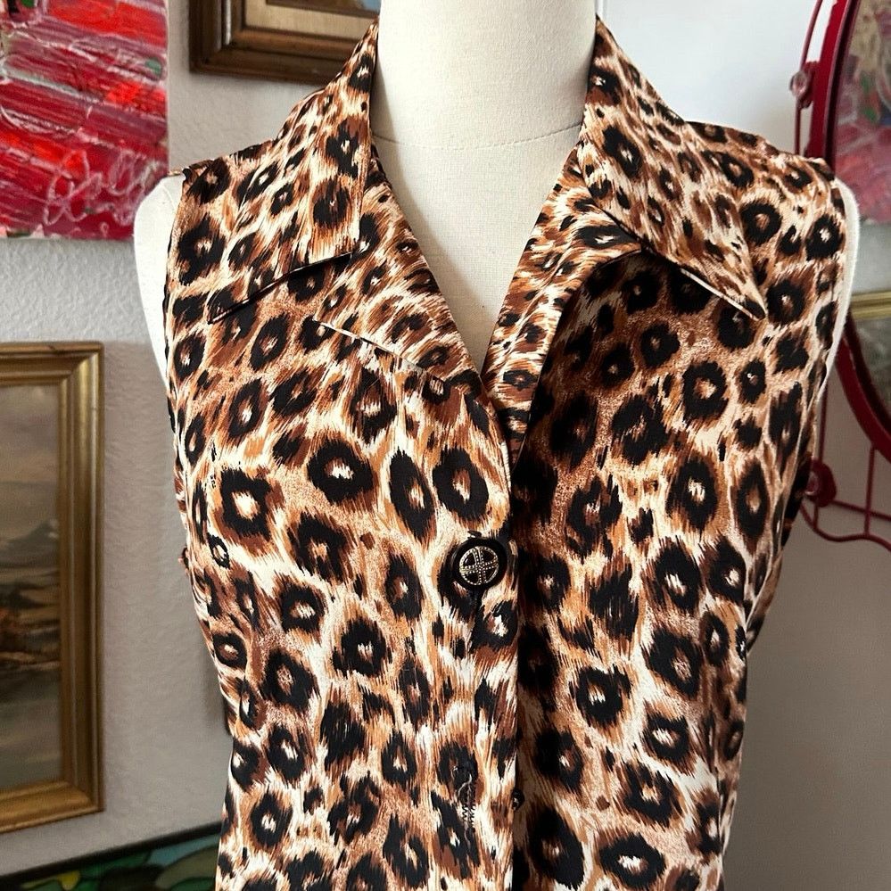 Other olivia rose leopard print button up dress maxi Size L / US 10 / IT 46 - 2 Thumbnail