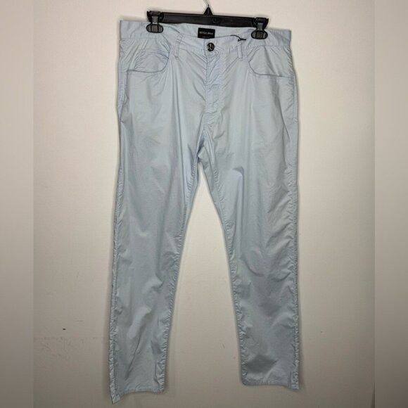 Giorgio Armani Giorgio Armani 5-Pocket Lightweight Trousers Light Blue Men’ Size US 34 / EU 50 - 2 Thumbnail