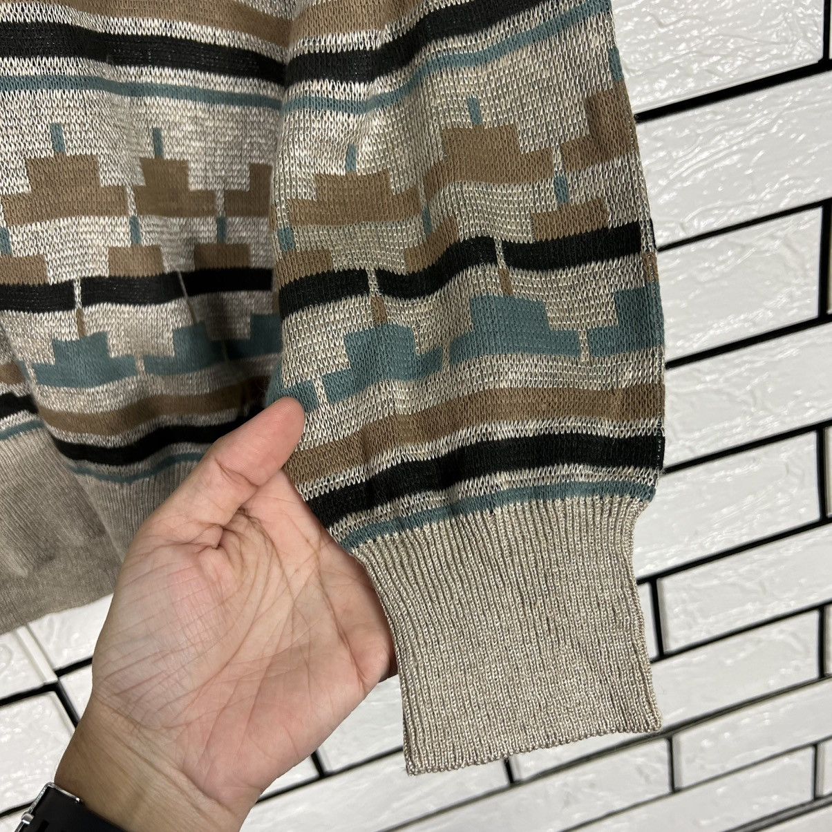 Japanese Brand Vintage 90's INTERMEZZO Knitted Sweatshirt #3956-C180 Size US M / EU 48-50 / 2 - 7 Thumbnail