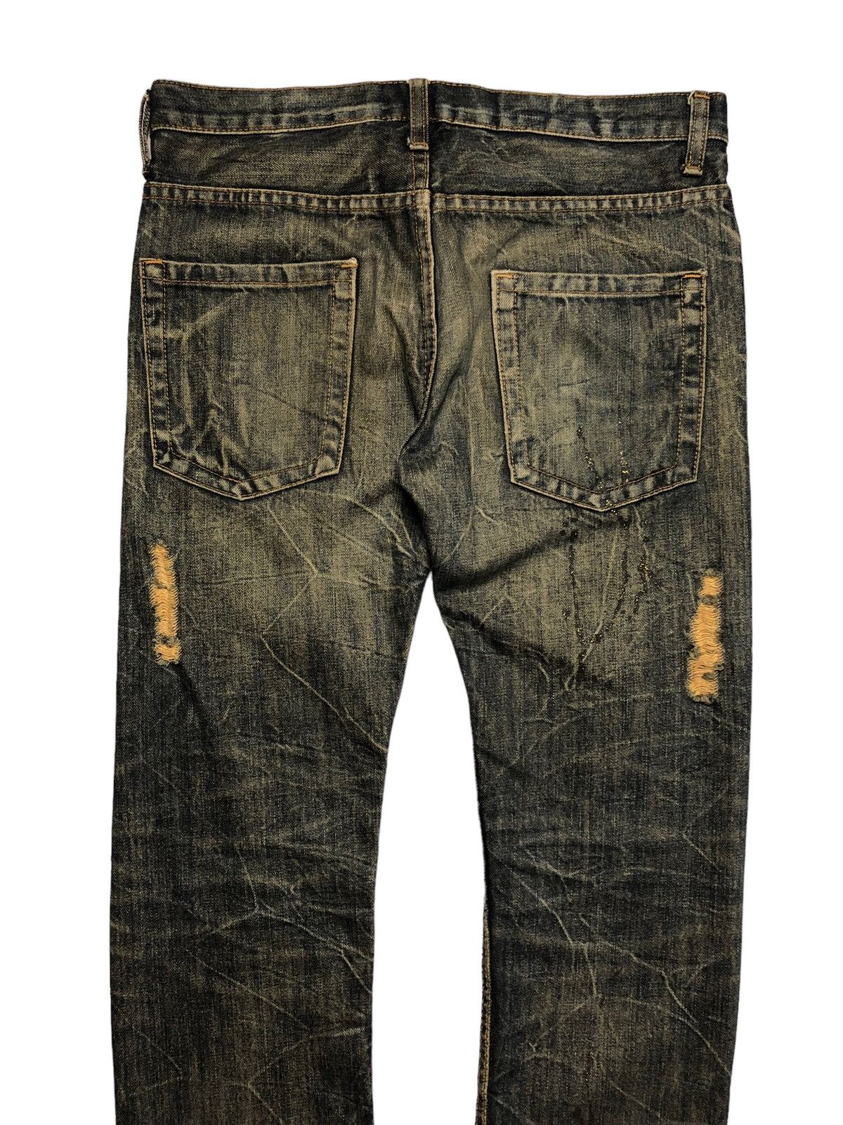 Japanese Brand Japanese Brand KUI distressed glitter rusty denim pants Size US 33 - 18 Thumbnail
