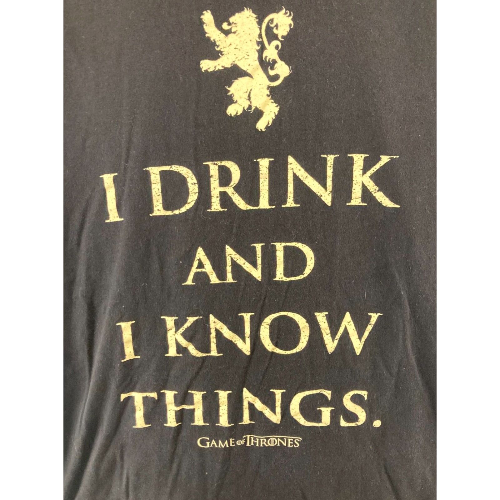 Vintage VINTAGE If I Drink and I Know Things T Shirt Mens XL Black Game of Thrones Shirt Men XL Black 90s Theme Mens Size US XL / EU 56 / 4 - 4 Thumbnail