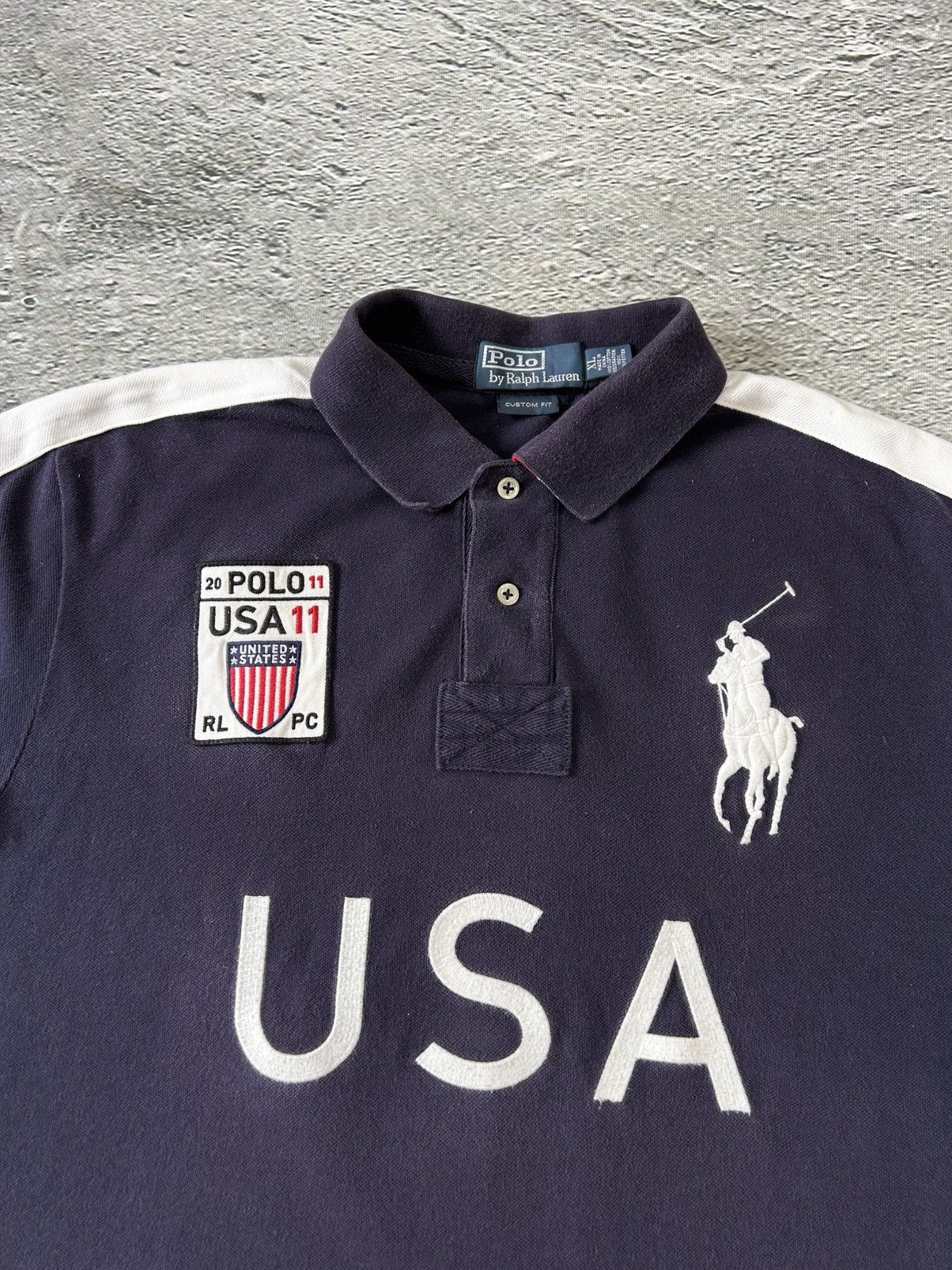 Polo Ralph Lauren × Ralph Lauren × Vintage Chief Keef Polo Ralph Lauren USA vintage shirt navy blue Size US XL / EU 56 / 4 - 2 Thumbnail