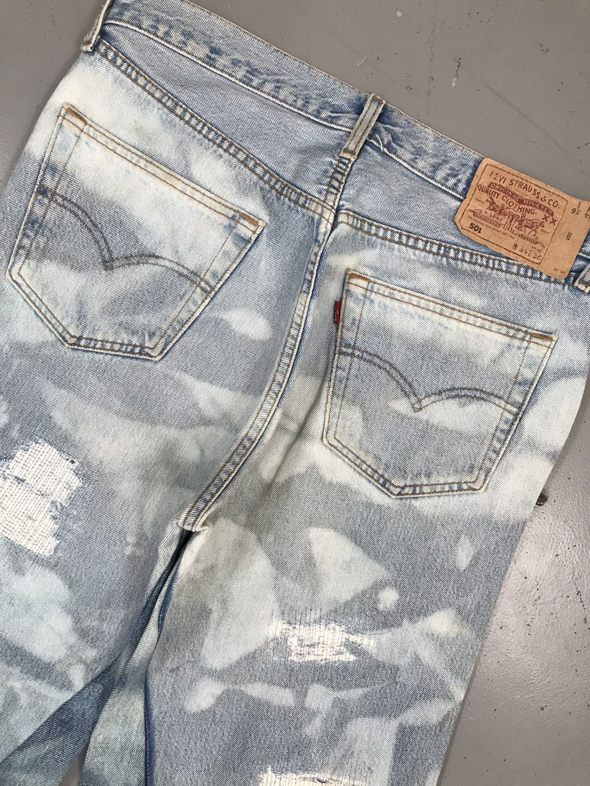 Levi's × Vintage Vintage Levi’s custom Distressed acid wash flared denim Size US 34 / EU 50 - 13 Thumbnail