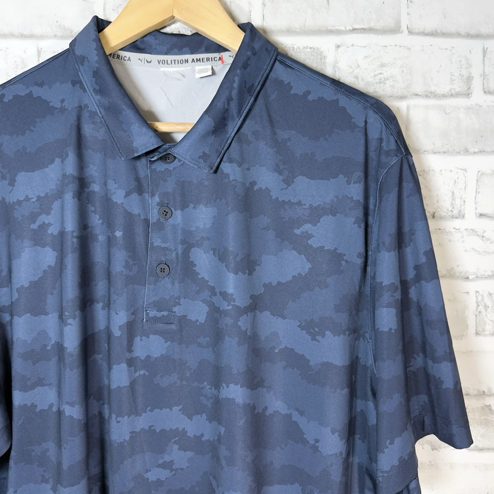 Puma PUMA Polo Shirt Men 2XL Athletic Blue Volition America Polo Shirt Mens XXL Athletic Fit Bluesed? Size US XXL / EU 58 / 5 - 2 Thumbnail