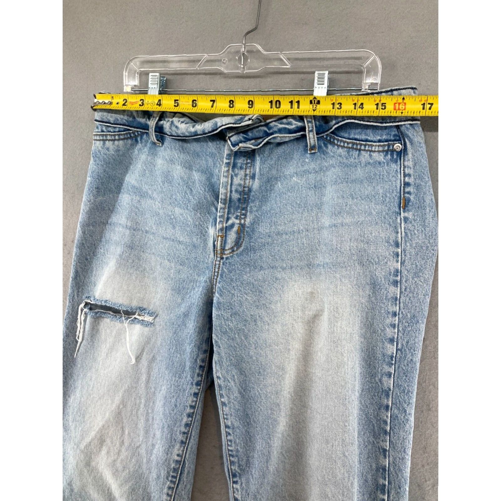 Vintage Revice Womens Jeans 31 Reverse Waist Band Distressed Mom Grunge Size 24" / US 00 / IT 34 - 2 Thumbnail