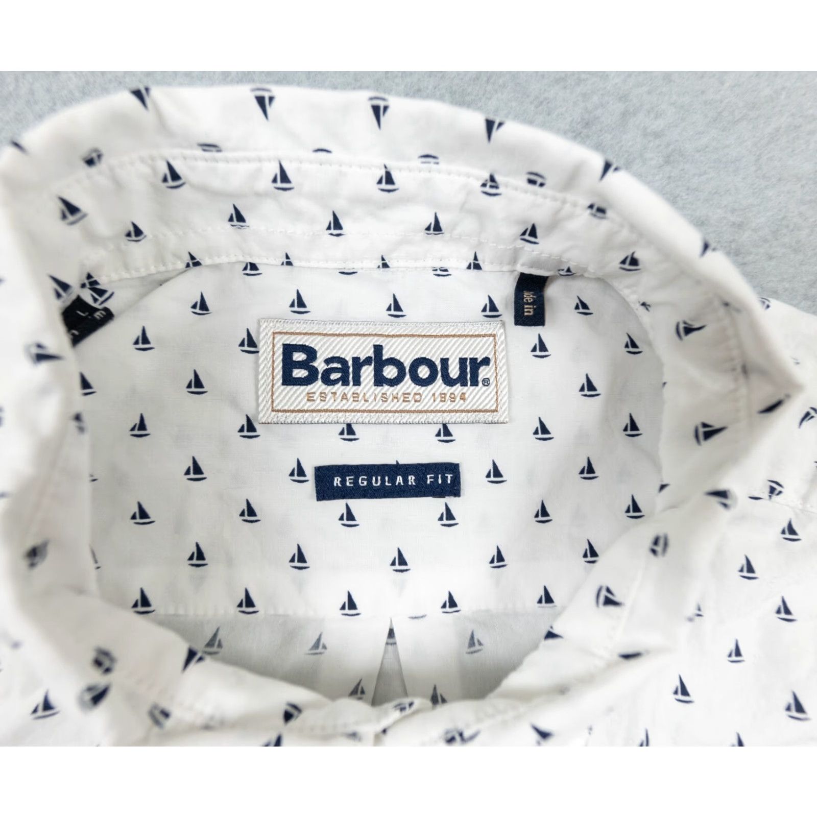 Barbour Barbour White Short Sleeve Button-Up Shirt Men's Medium Collared Preppy Size US M / EU 48-50 / 2 - 4 Thumbnail