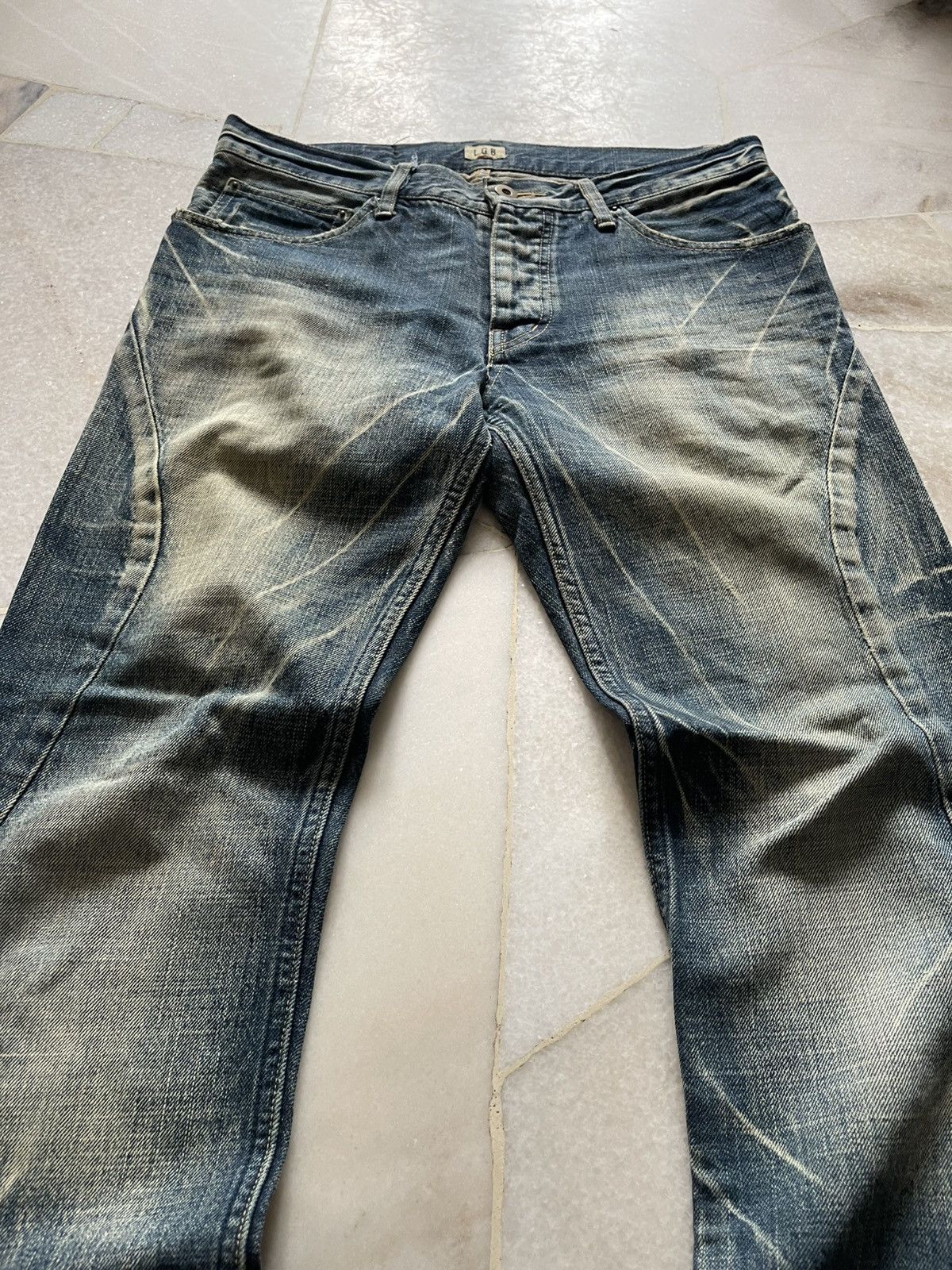Le Grande Bleu (L.G.B.) L.g.b Wolf Denim Jeans Flare Size US 29 - 6 Thumbnail