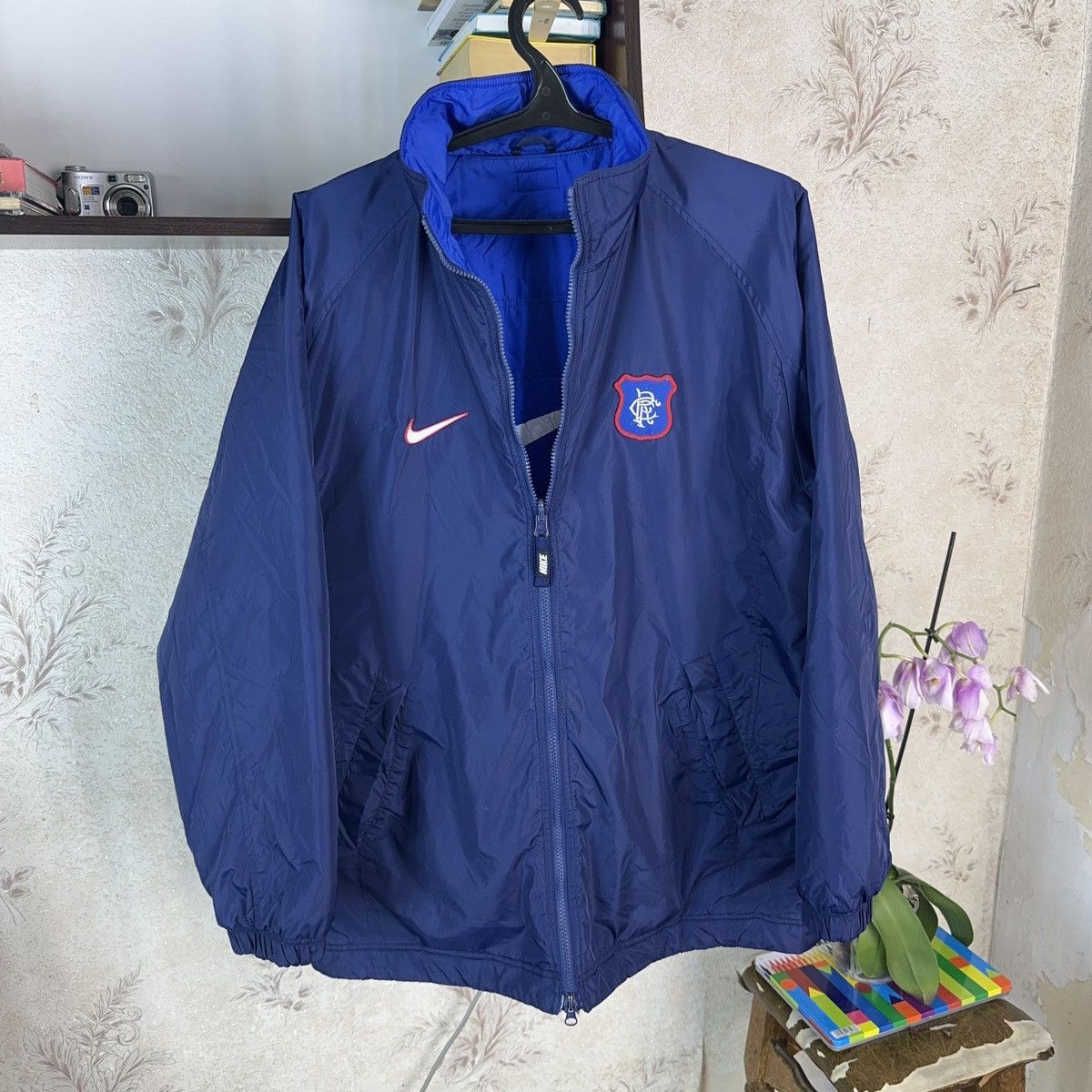 Nike × Vintage Vintage Nike Glasgow Rangers 1997 Jacket Reversibl Blue Size US L / EU 52-54 / 3 - 2 Thumbnail