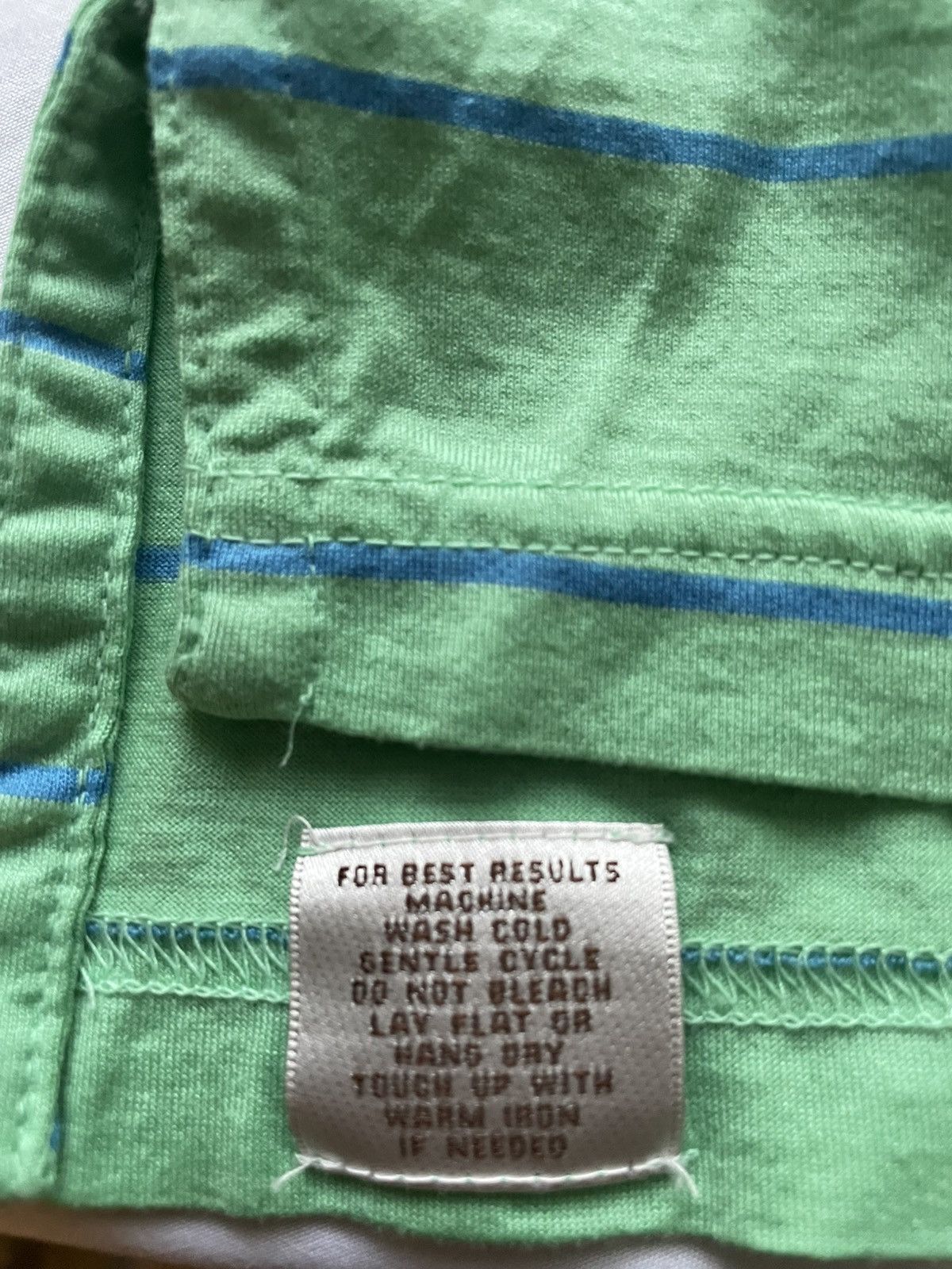 Peter Millar Peter Millar Polo Mens Large Green Blue Striped Golf Shirt Size US L / EU 52-54 / 3 - 7 Thumbnail