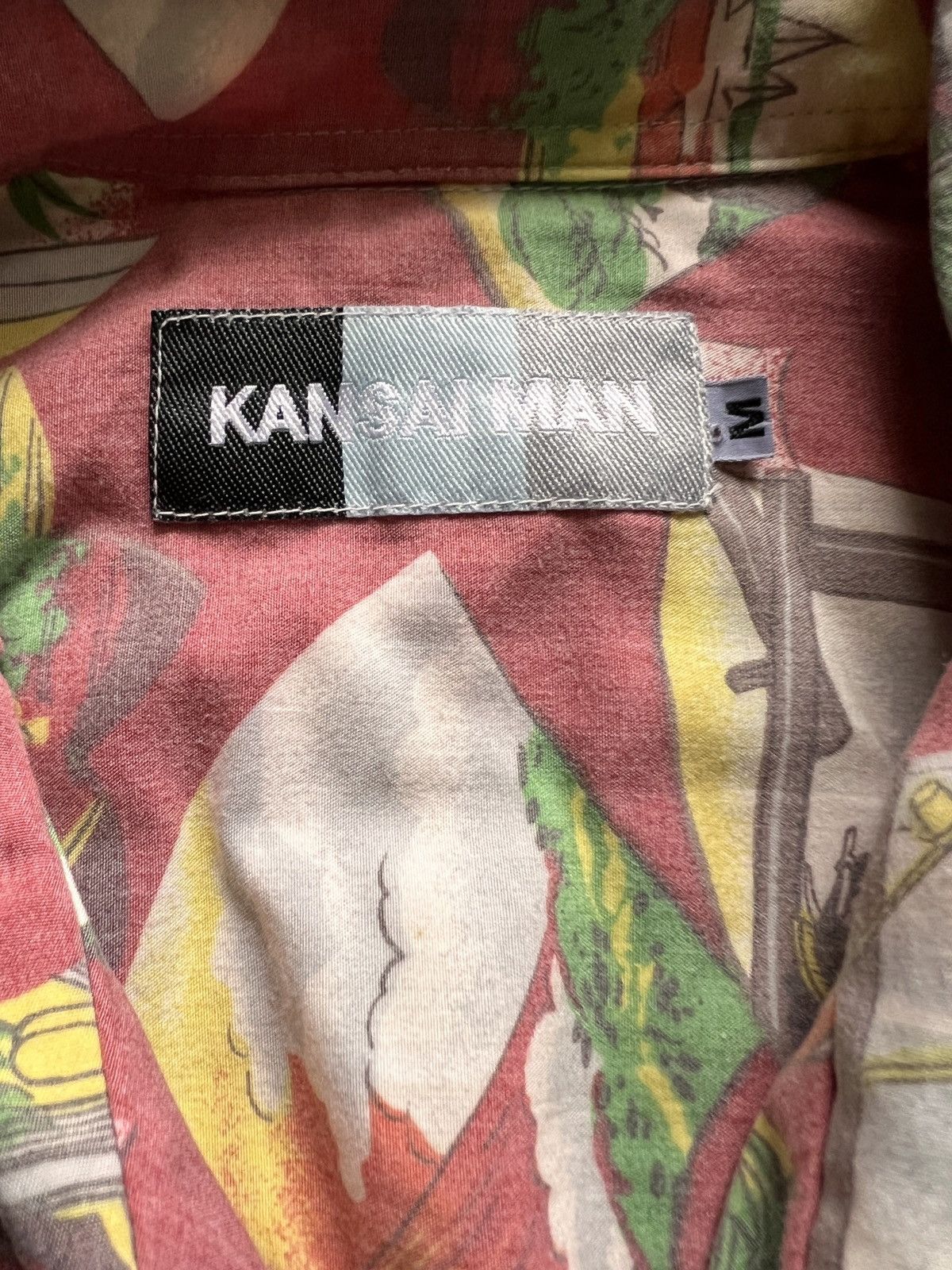 Kansai Yamamoto Kansai Man Japanese Motif Geisha Open Colar Hawaiian Shirt Size US M / EU 48-50 / 2 - 9 Thumbnail