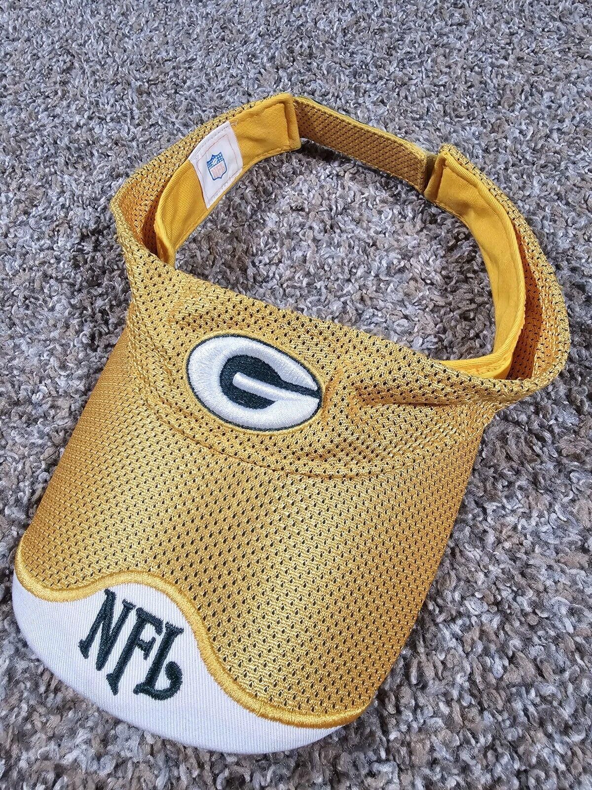 NFL Green Bay Packers Gold yellow mesh Strapback visor hat Size ONE SIZE - 1 Thumbnail