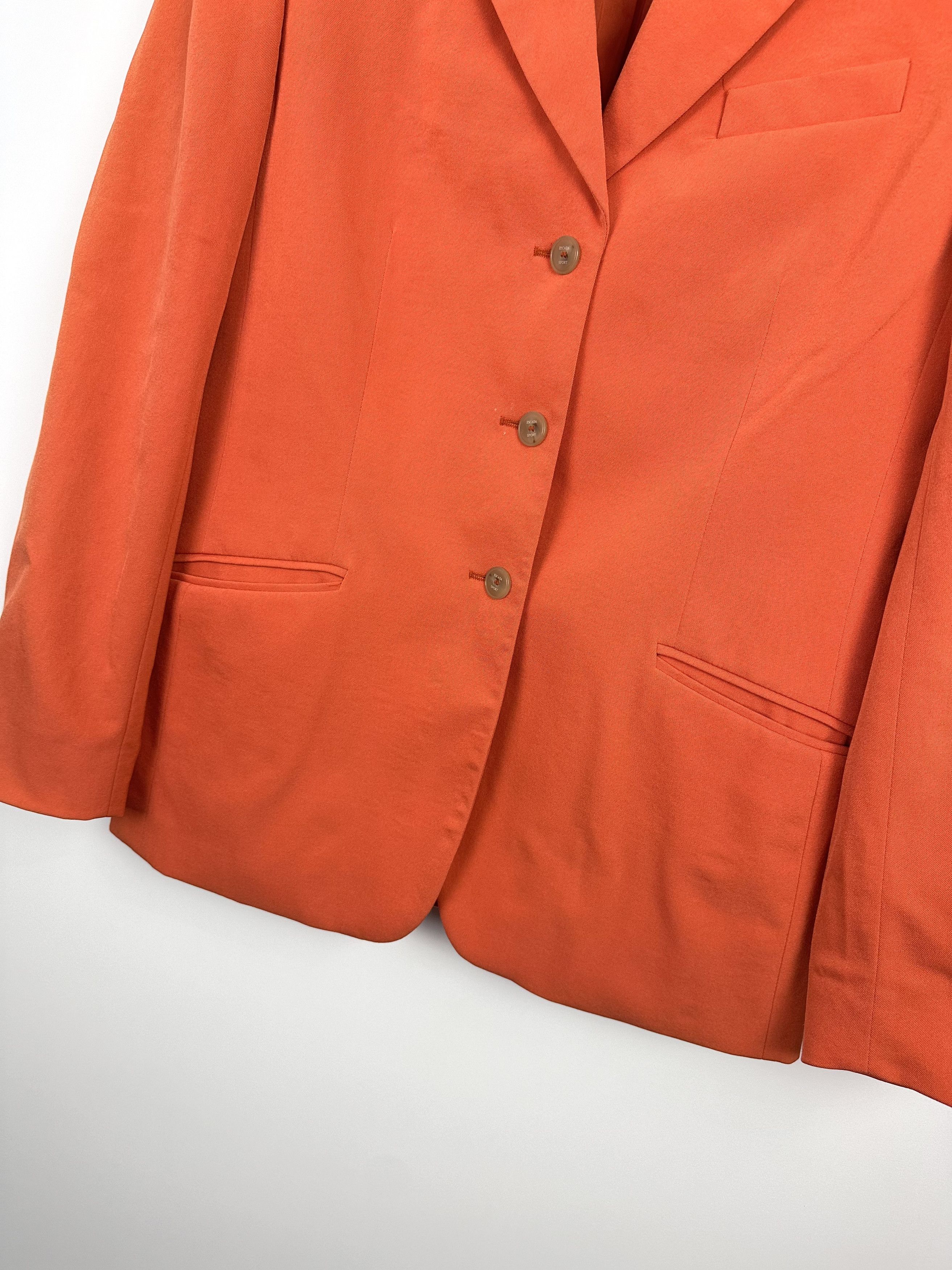 Escada Escada Sport wool blazer jacket orange retro Size M / US 6-8 / IT 42-44 - 3 Thumbnail