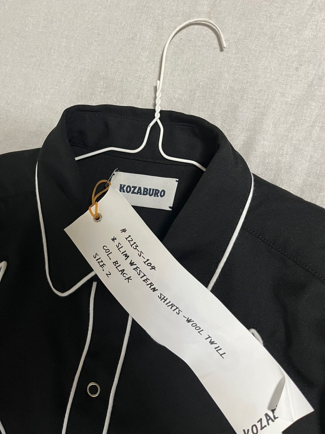 KOZABURO western slim fit wool shirt Size US M / EU 48-50 / 2 - 3 Thumbnail