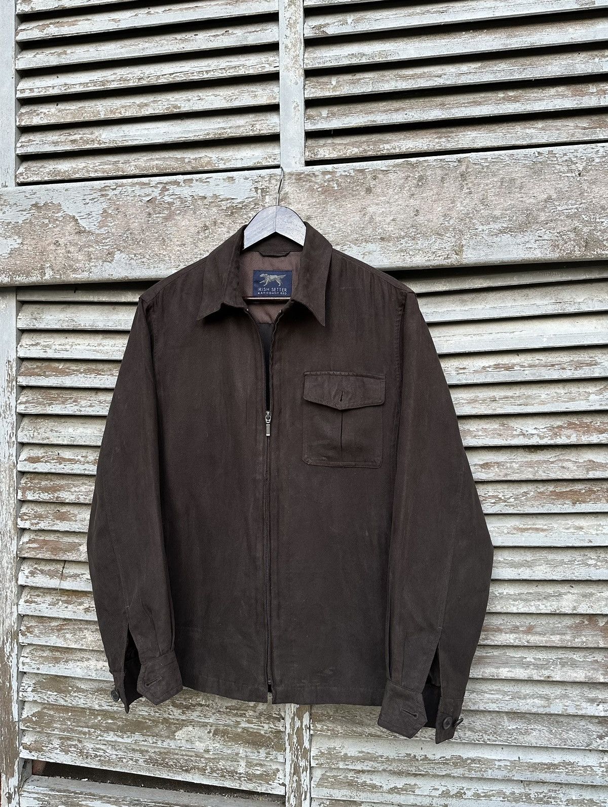 Vintage 👹Vintage Irish Setter Detroit Style Brown Suede Jacket Size US L / EU 52-54 / 3 - 2 Thumbnail