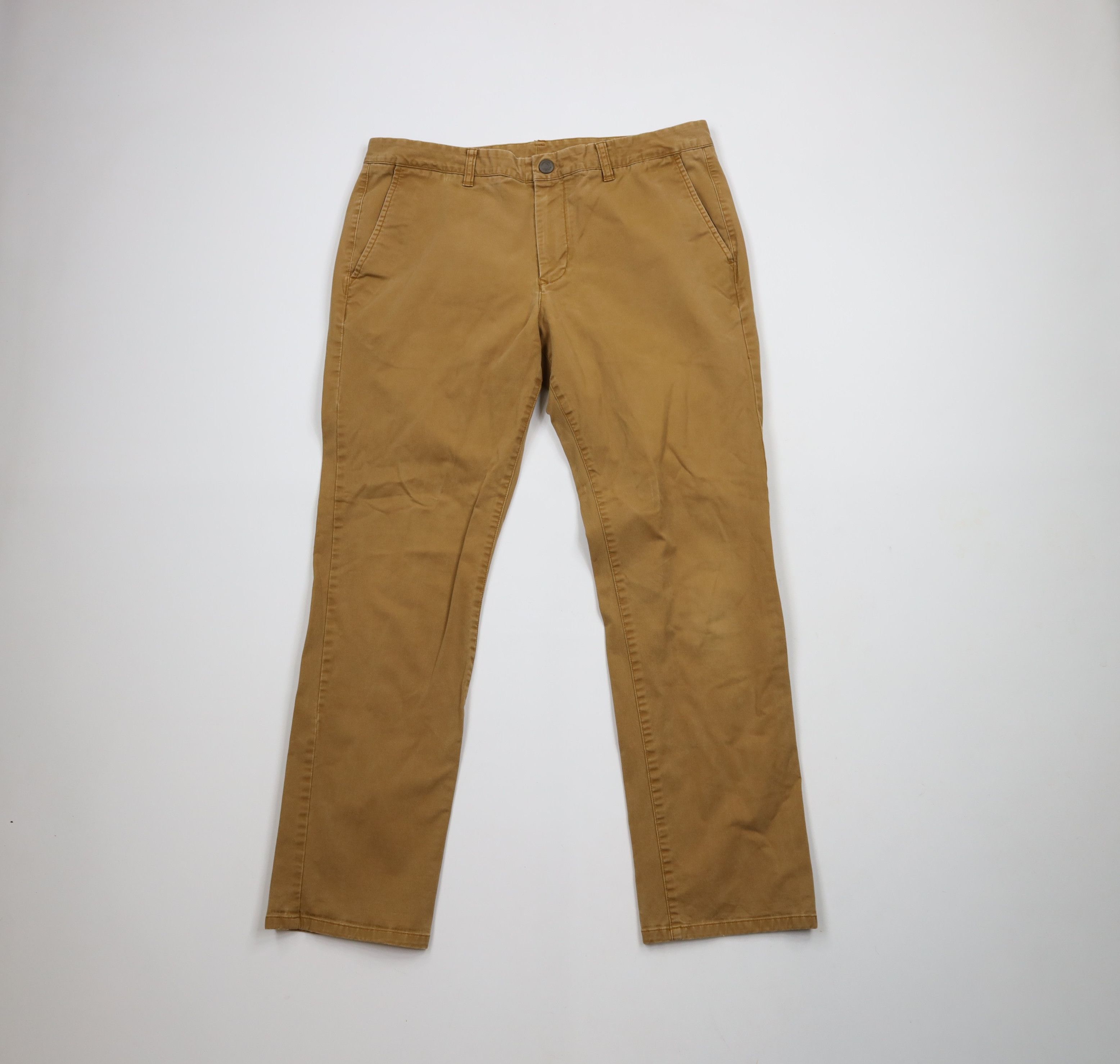 Bonobos × Vintage Bonobos Faded Stretch Slim Fit Chino Pants Trousers Brown Size US 35 - 1 Thumbnail